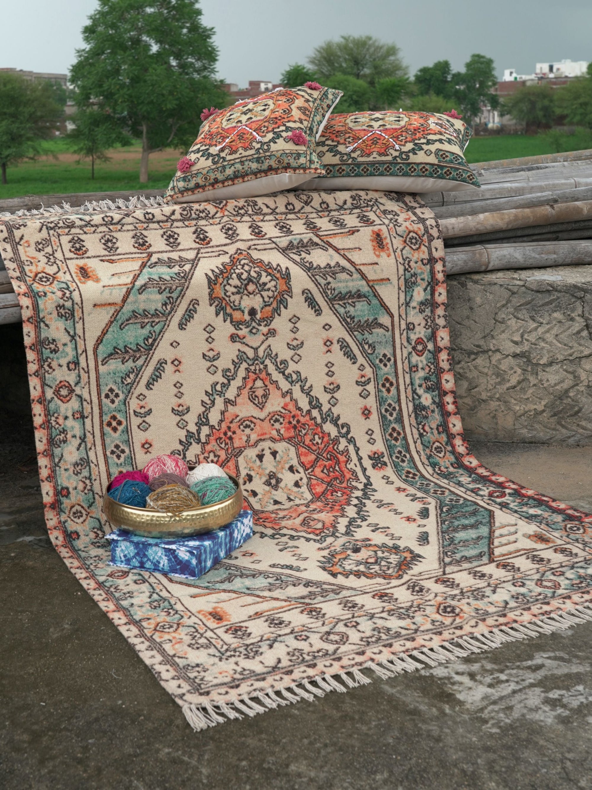 Printed Cotton Rug - Izi