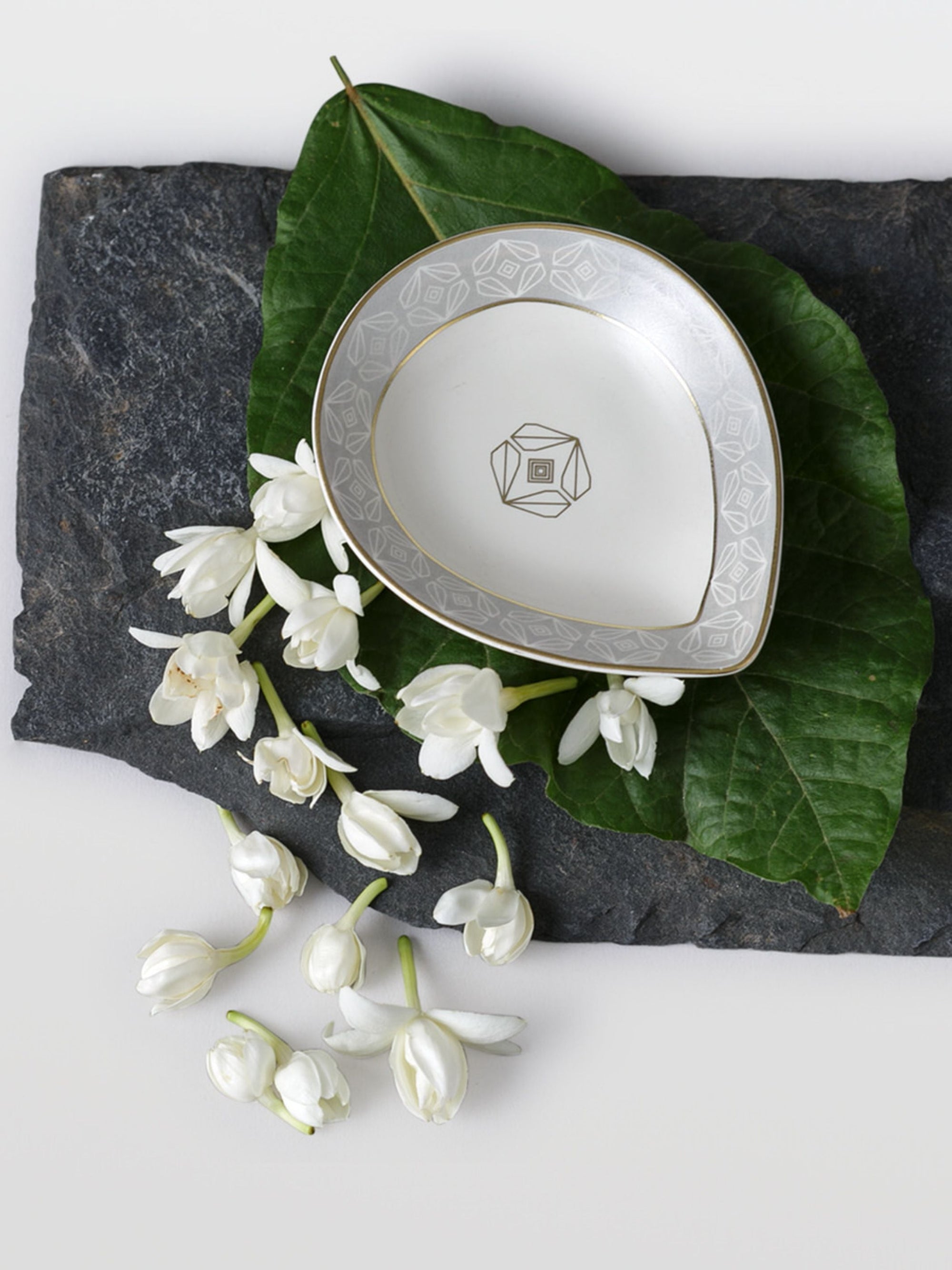 Kikli Silver Diya Set Of 4
