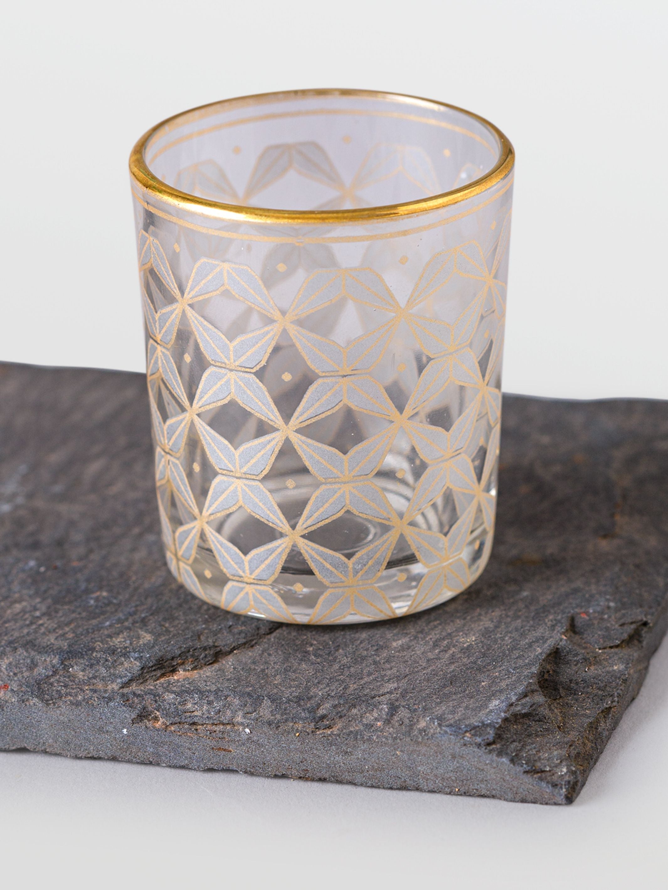 Kilkli Silver Glass Votive Set Of 6