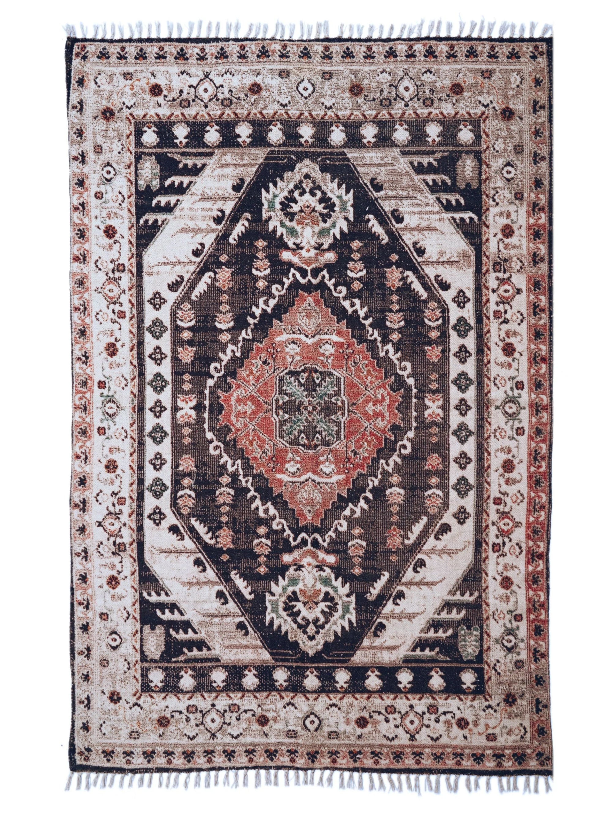 Kresb Embroidered Cotton Rug