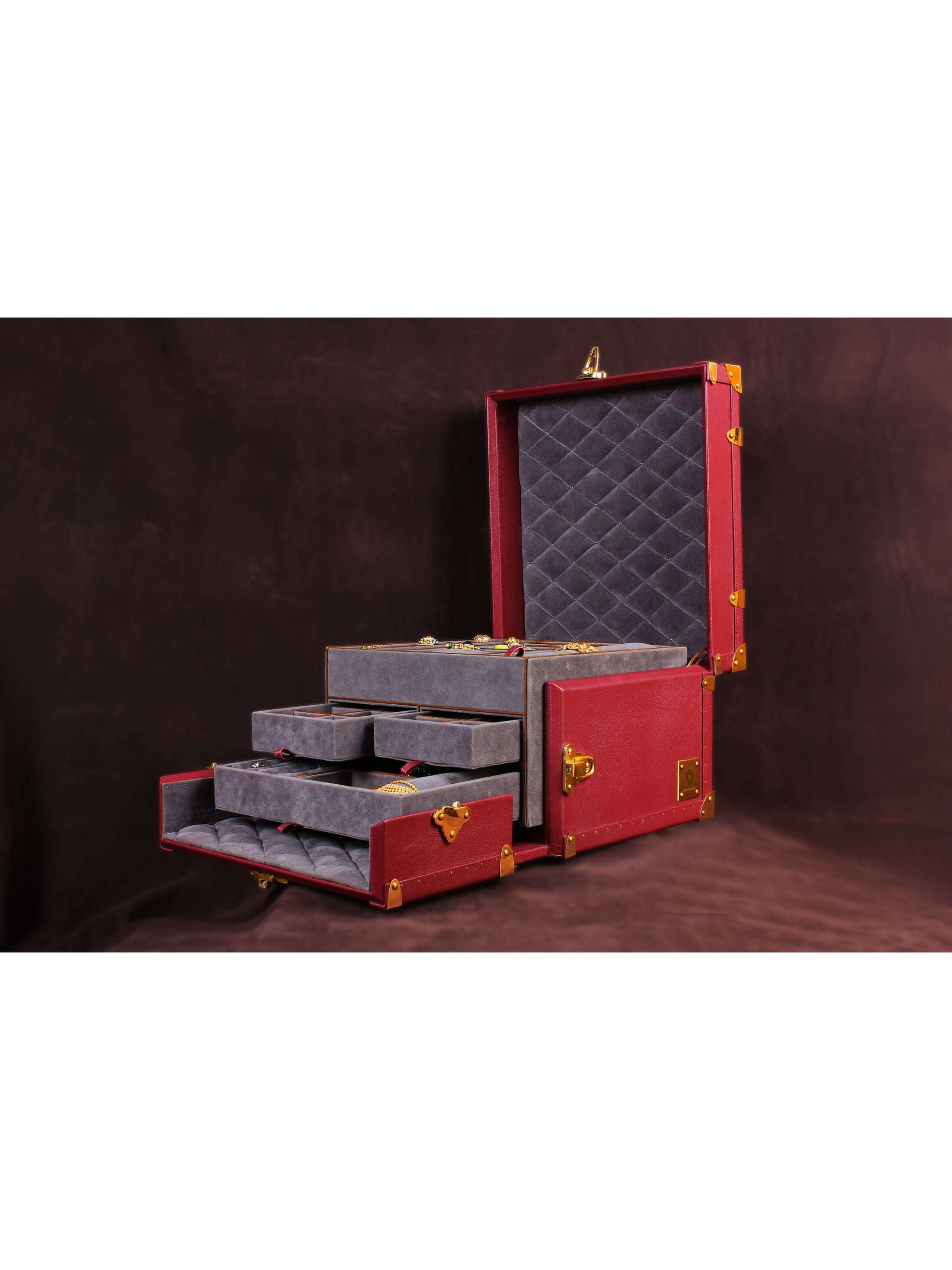 Maroon Glory Jewellery Trunk