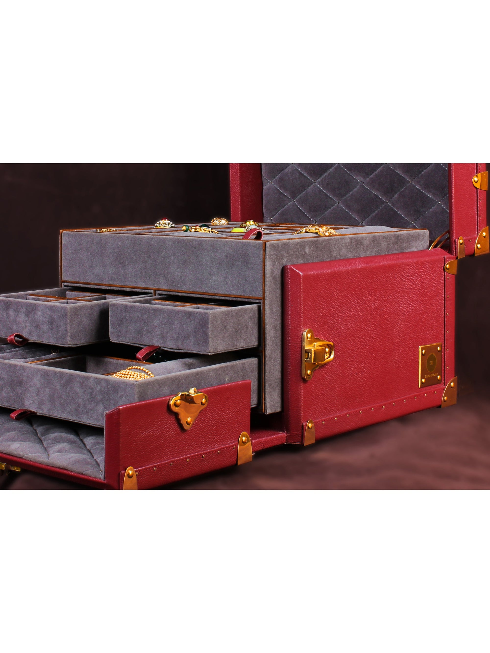 Maroon Glory Jewellery Trunk