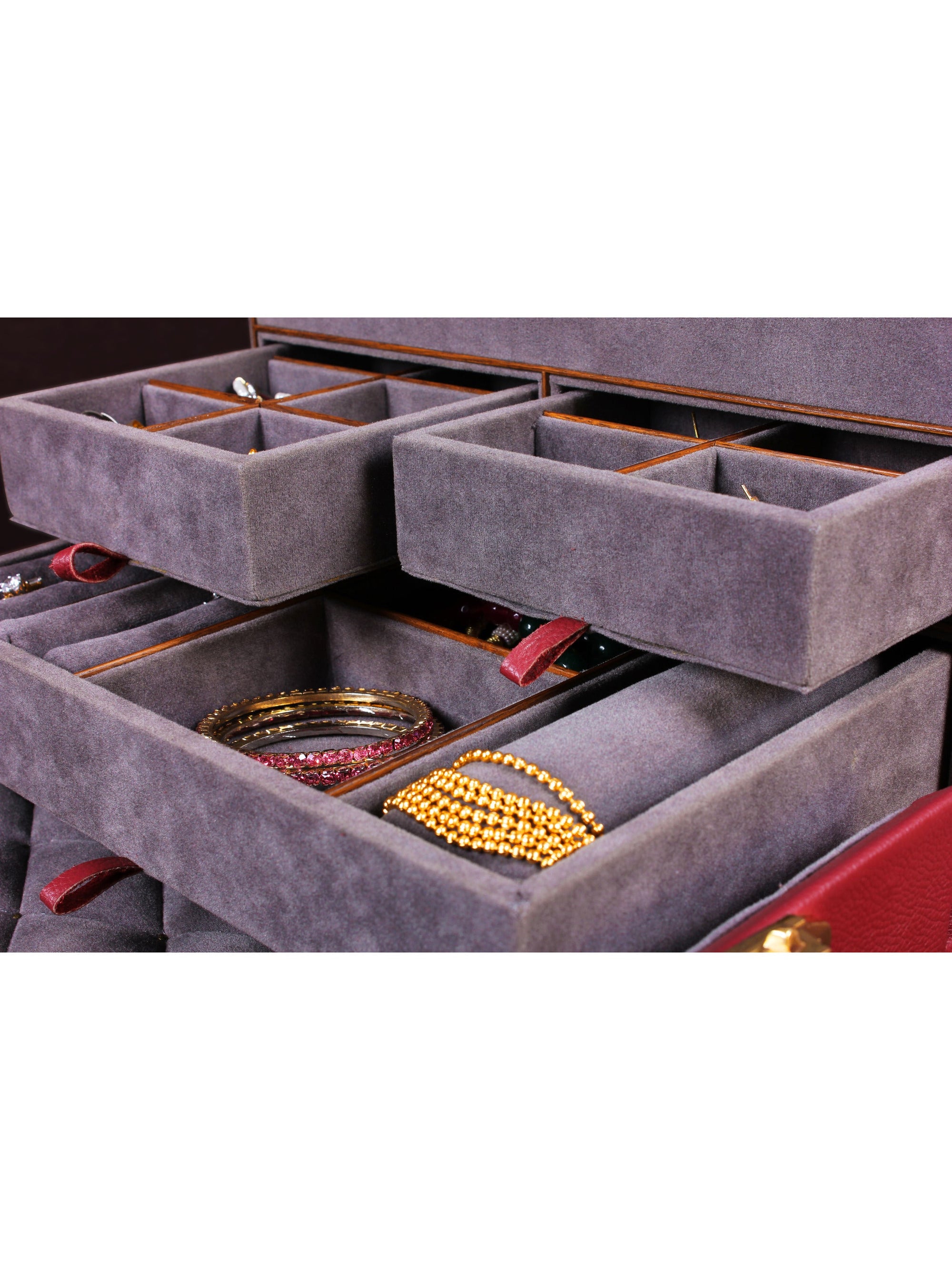 Maroon Glory Jewellery Trunk
