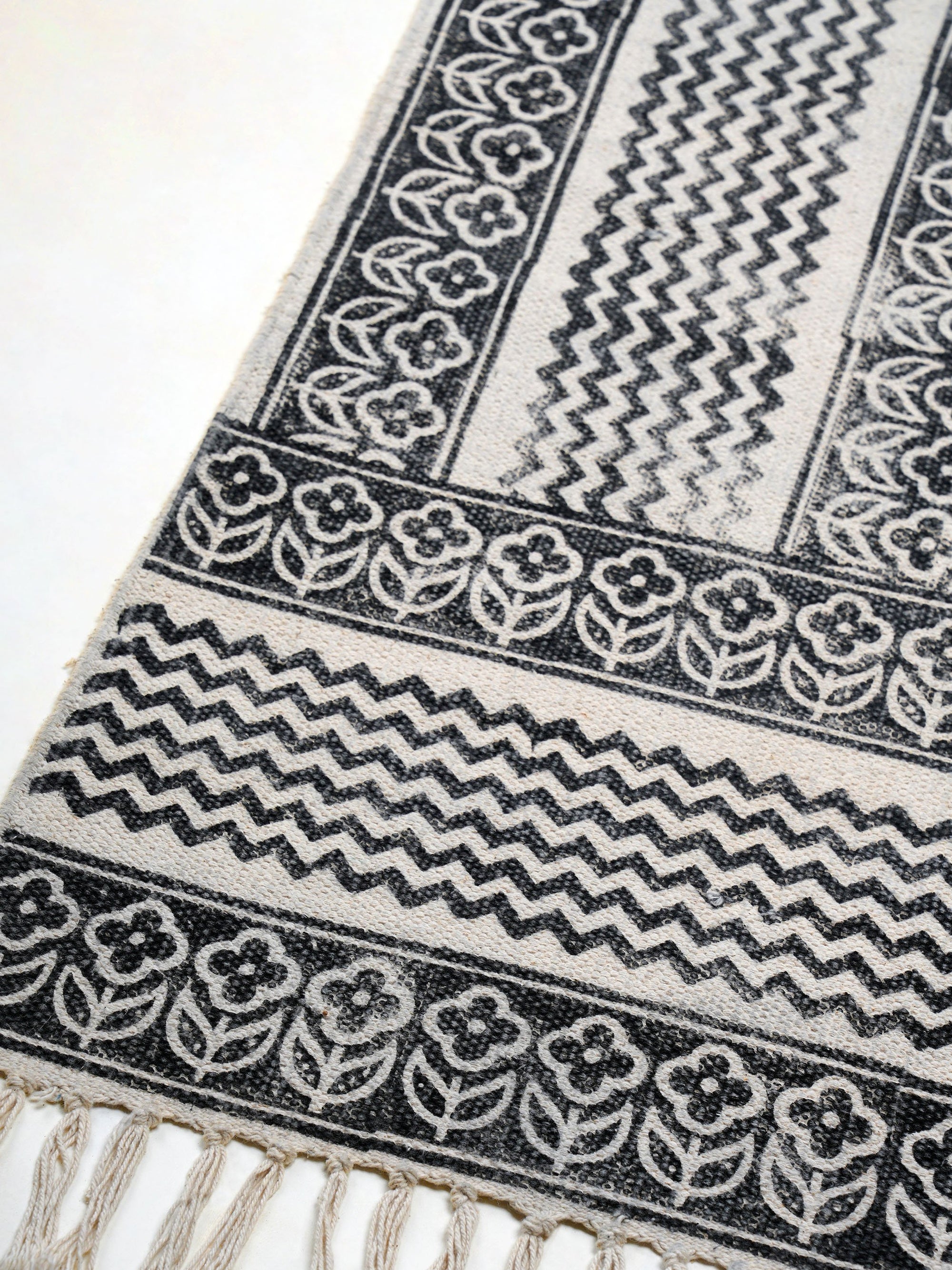 Medallian BlockPrint Cotton Rug