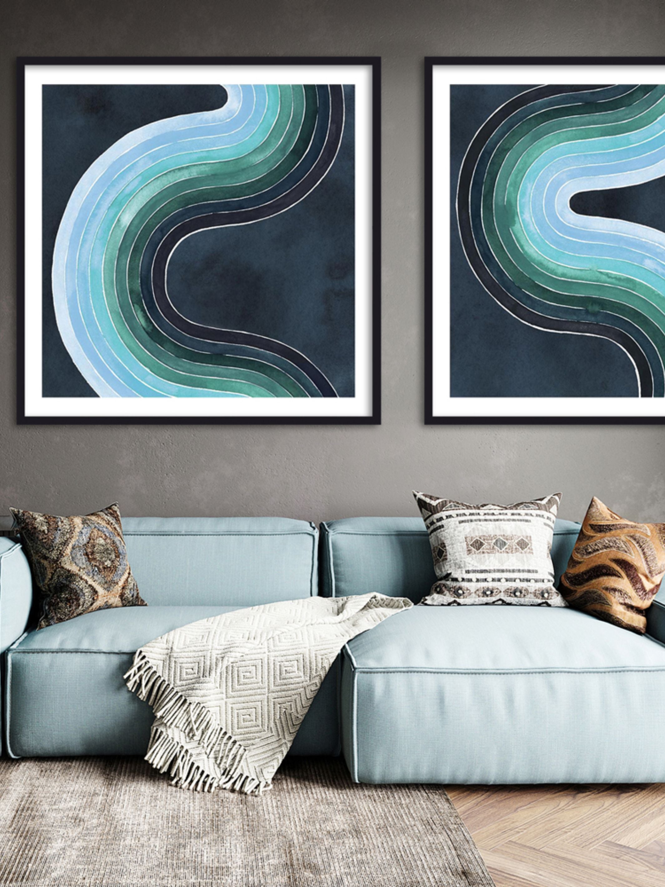 Wall Prints - Mid Century Current II