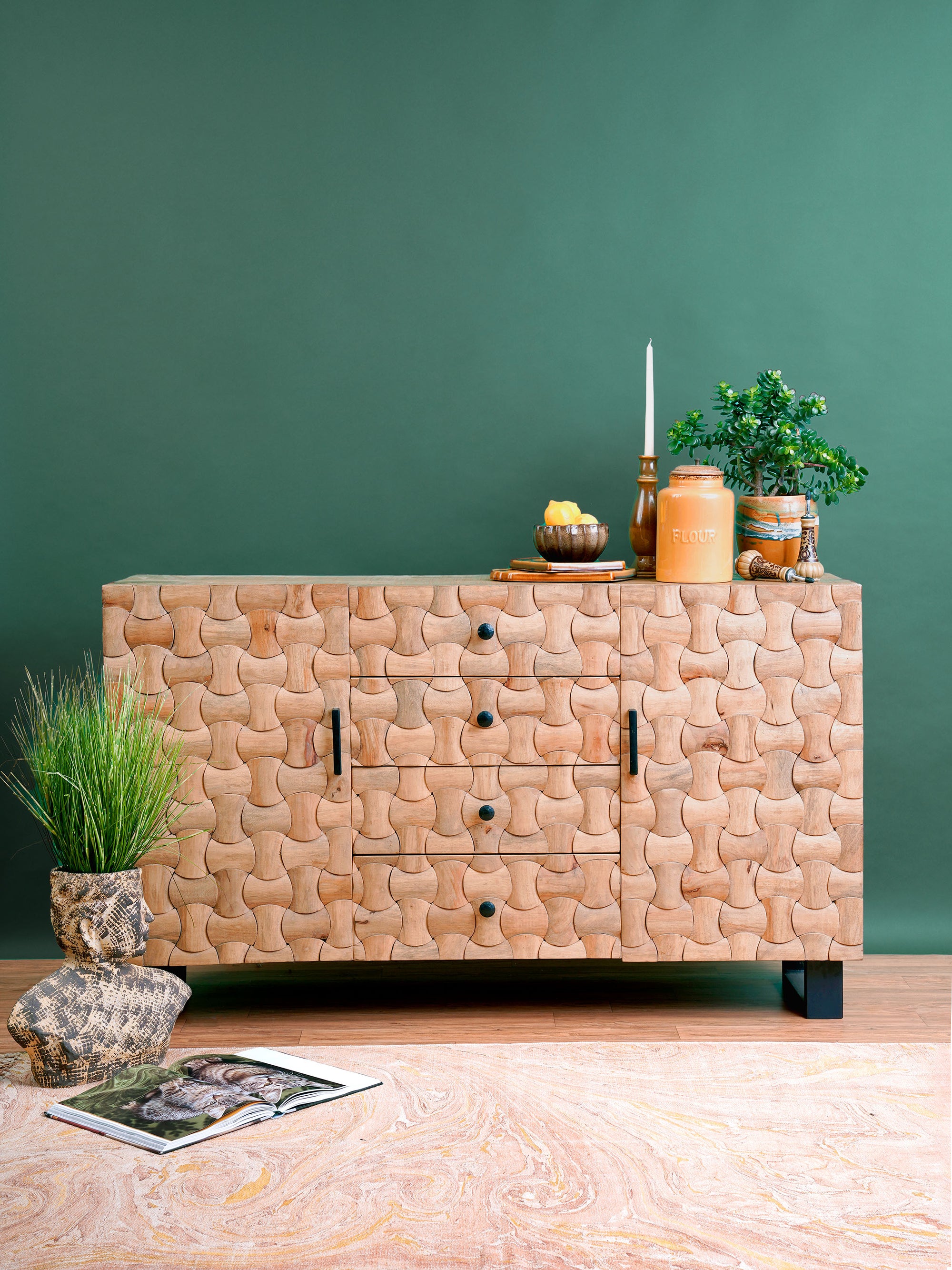 Mod Weave Textured Side Board