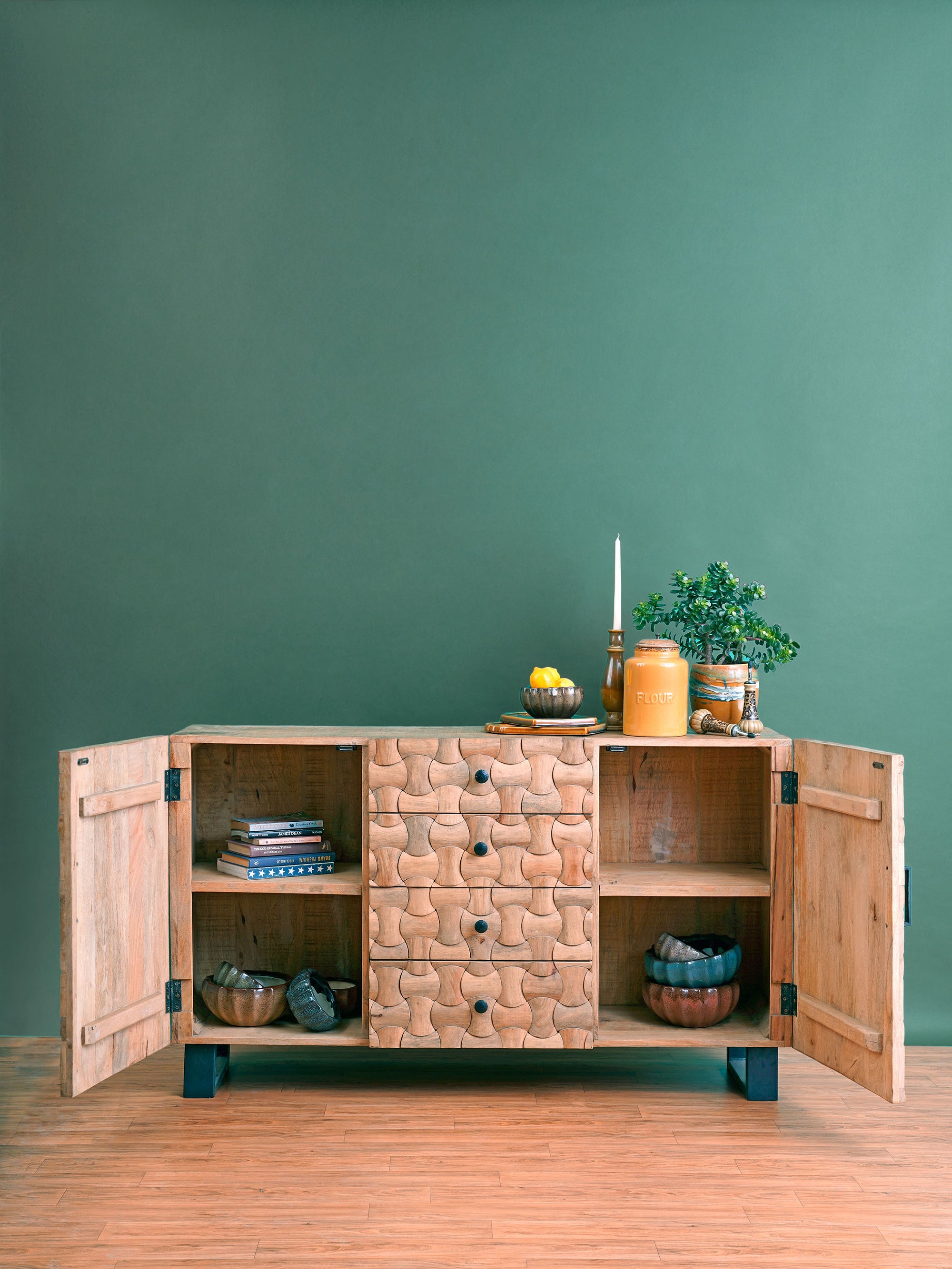 Mod Weave Textured Side Board
