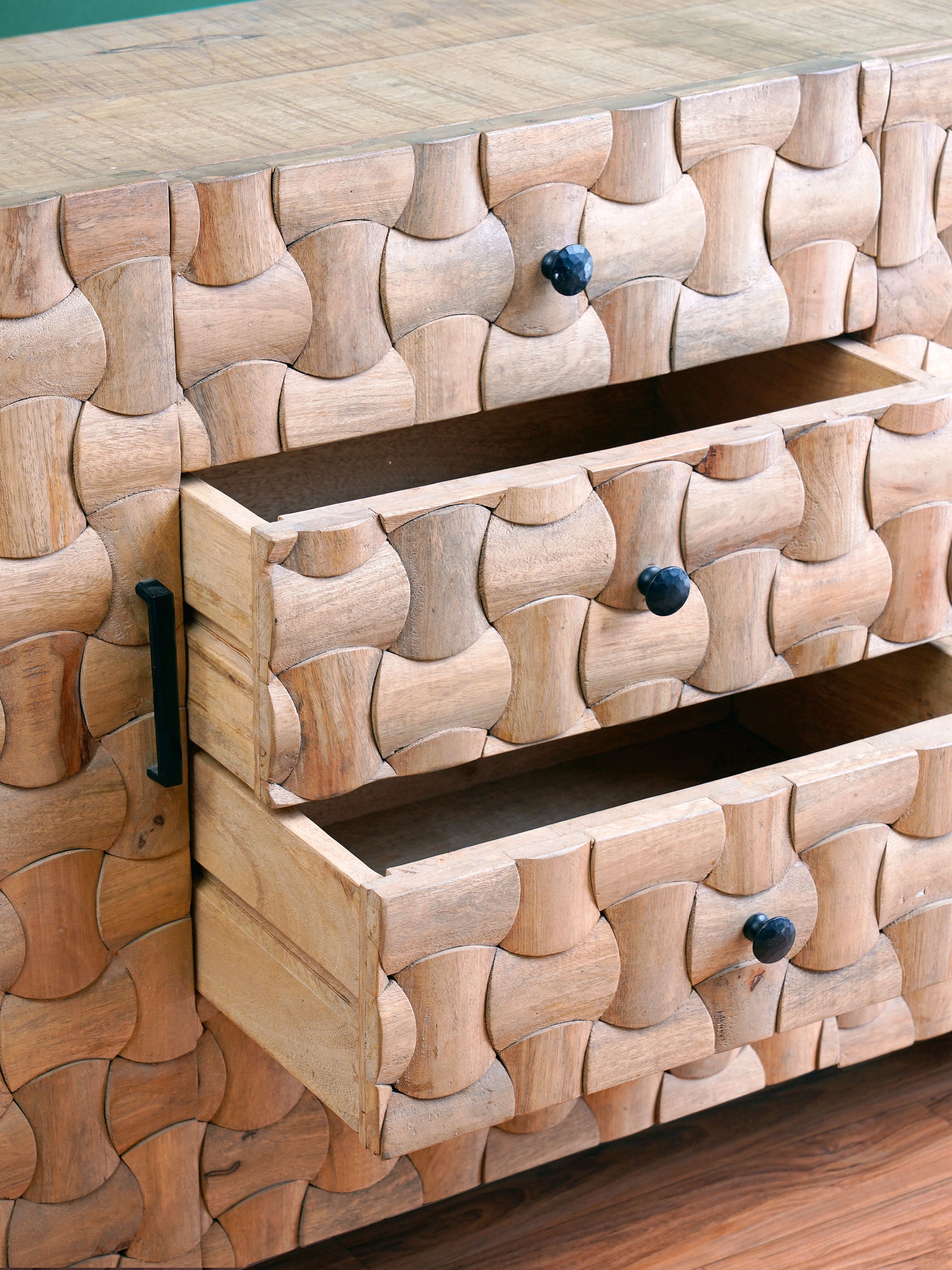 Mod Weave Textured Side Board
