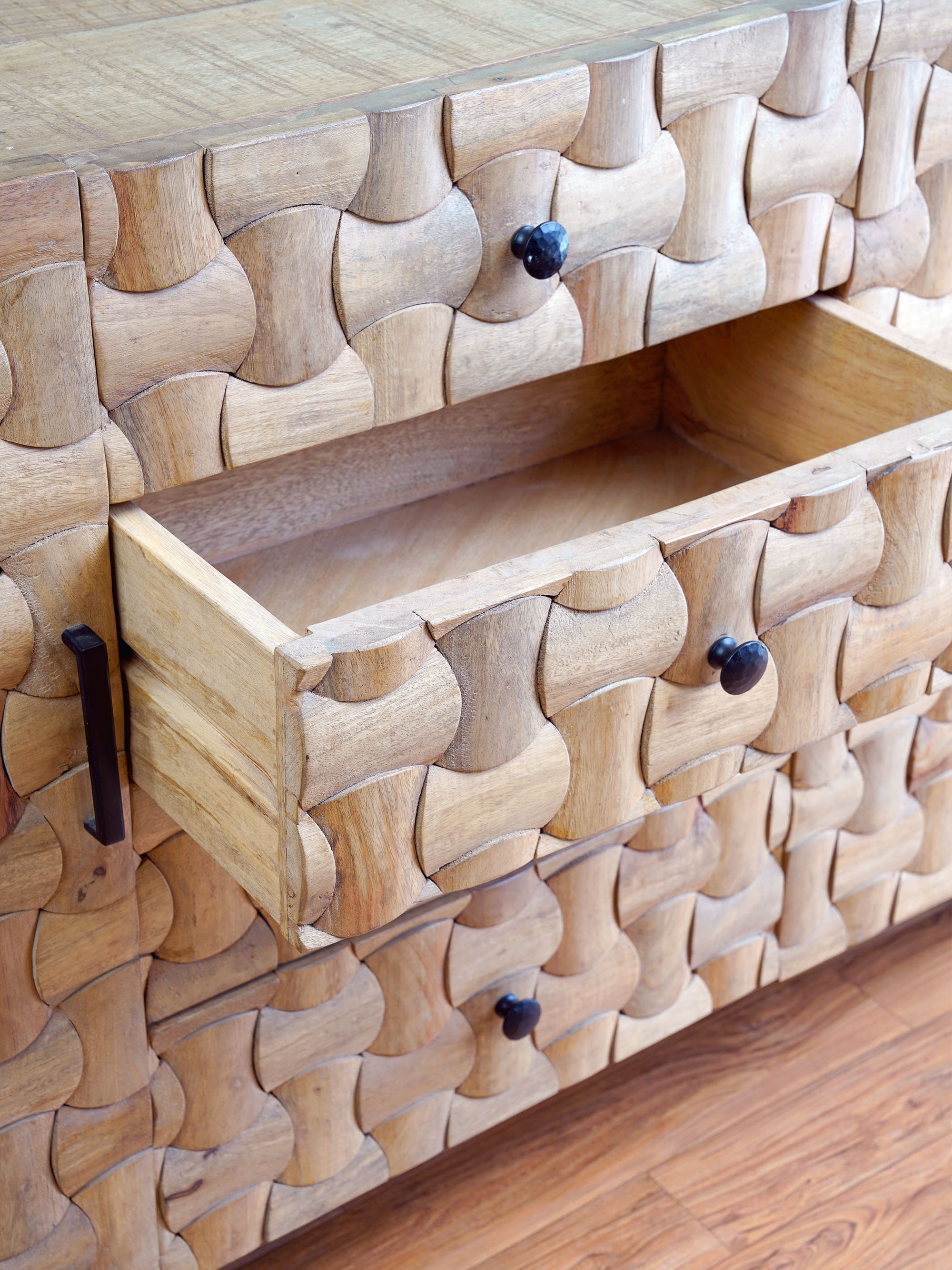 Mod Weave Textured Side Board