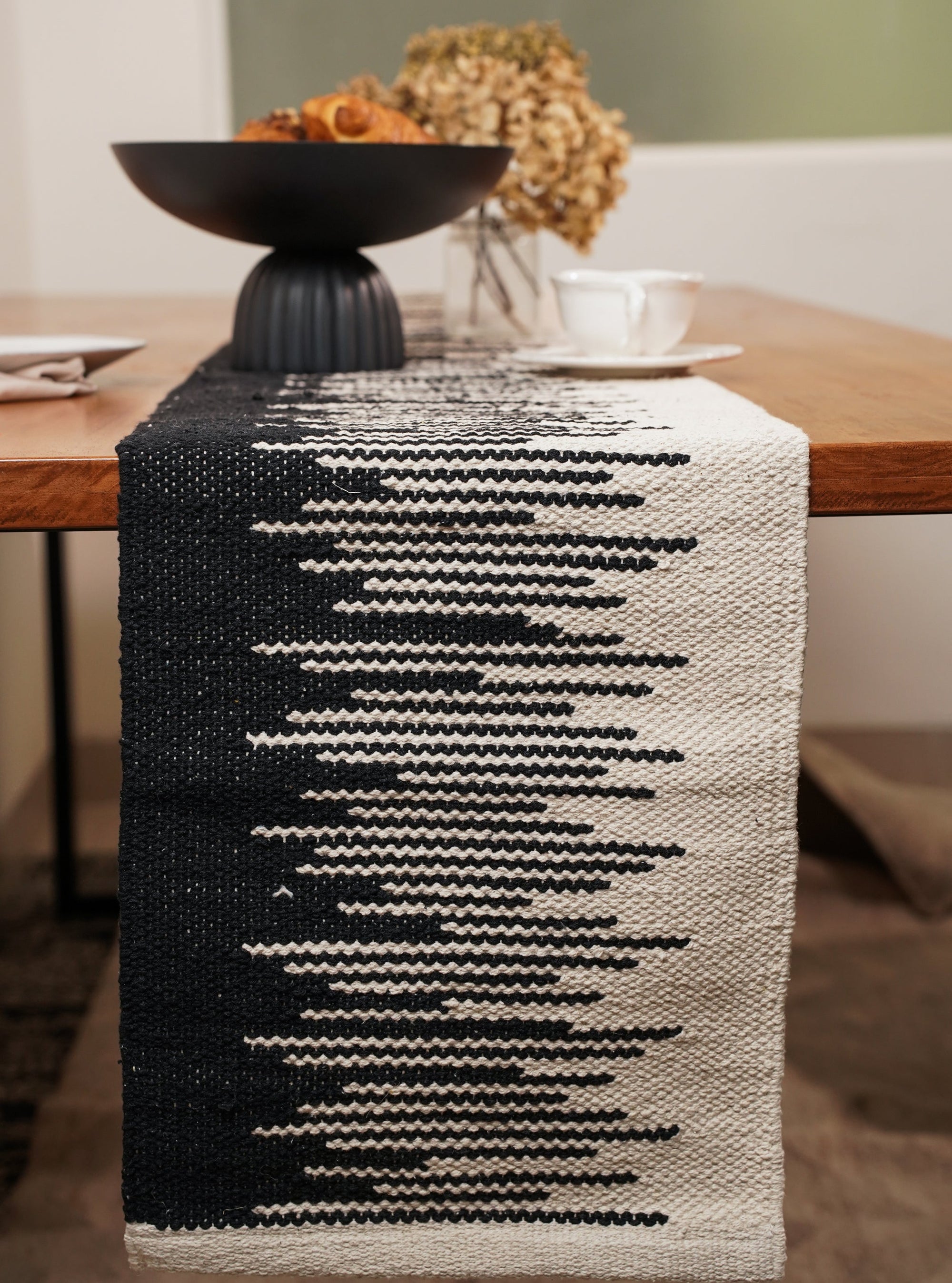 Monochromic Rhythm Table Runner