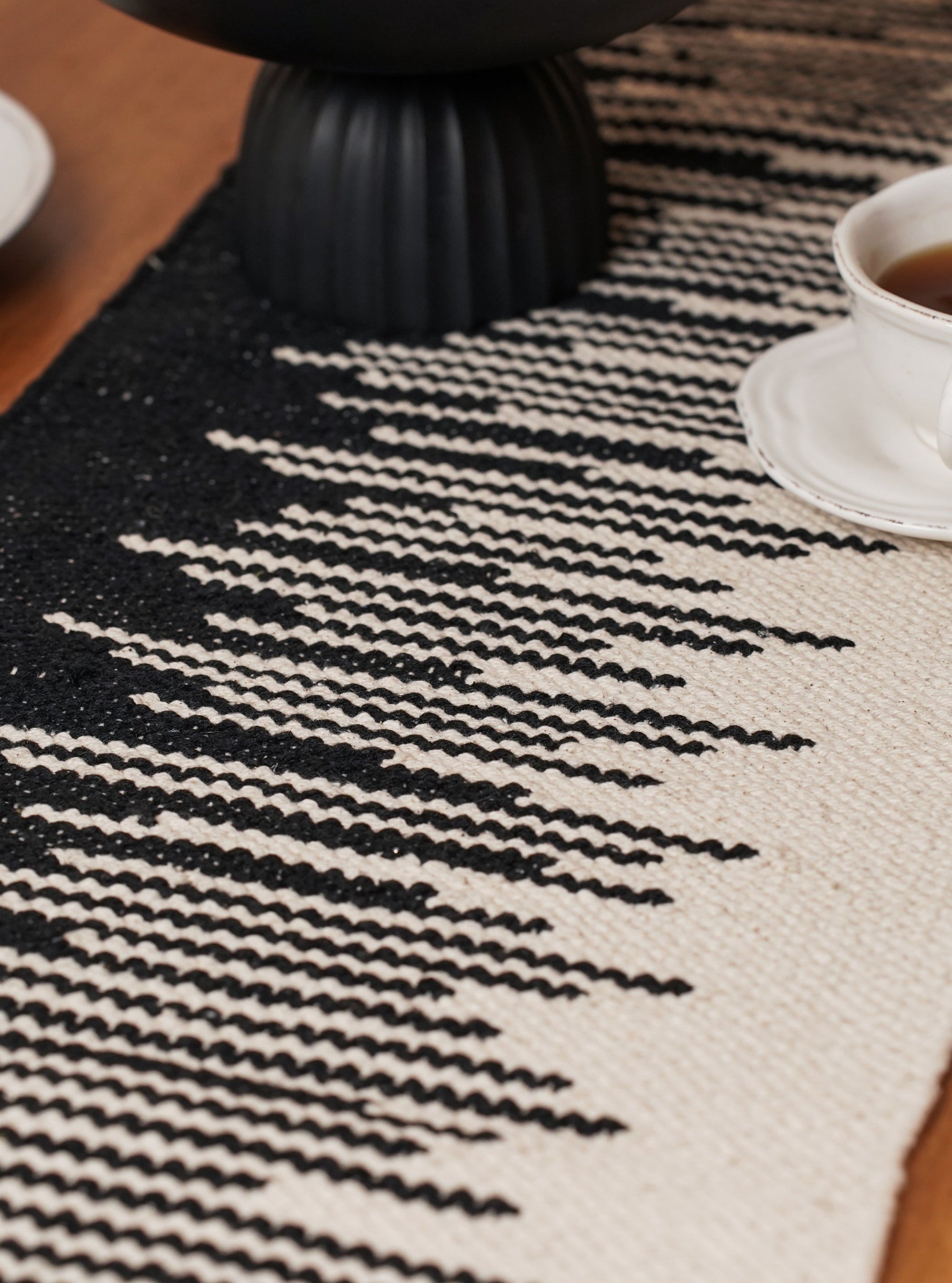 Monochromic Rhythm Table Runner