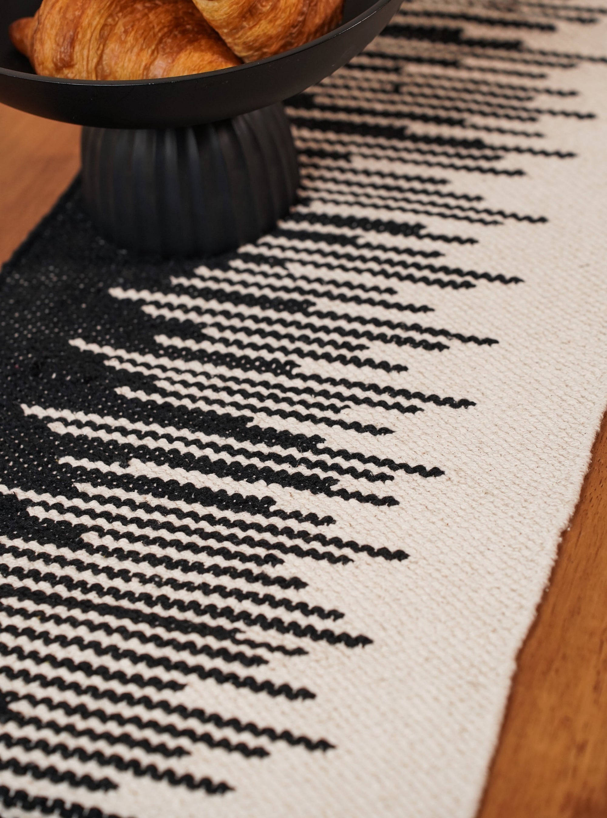 Monochromic Rhythm Table Runner