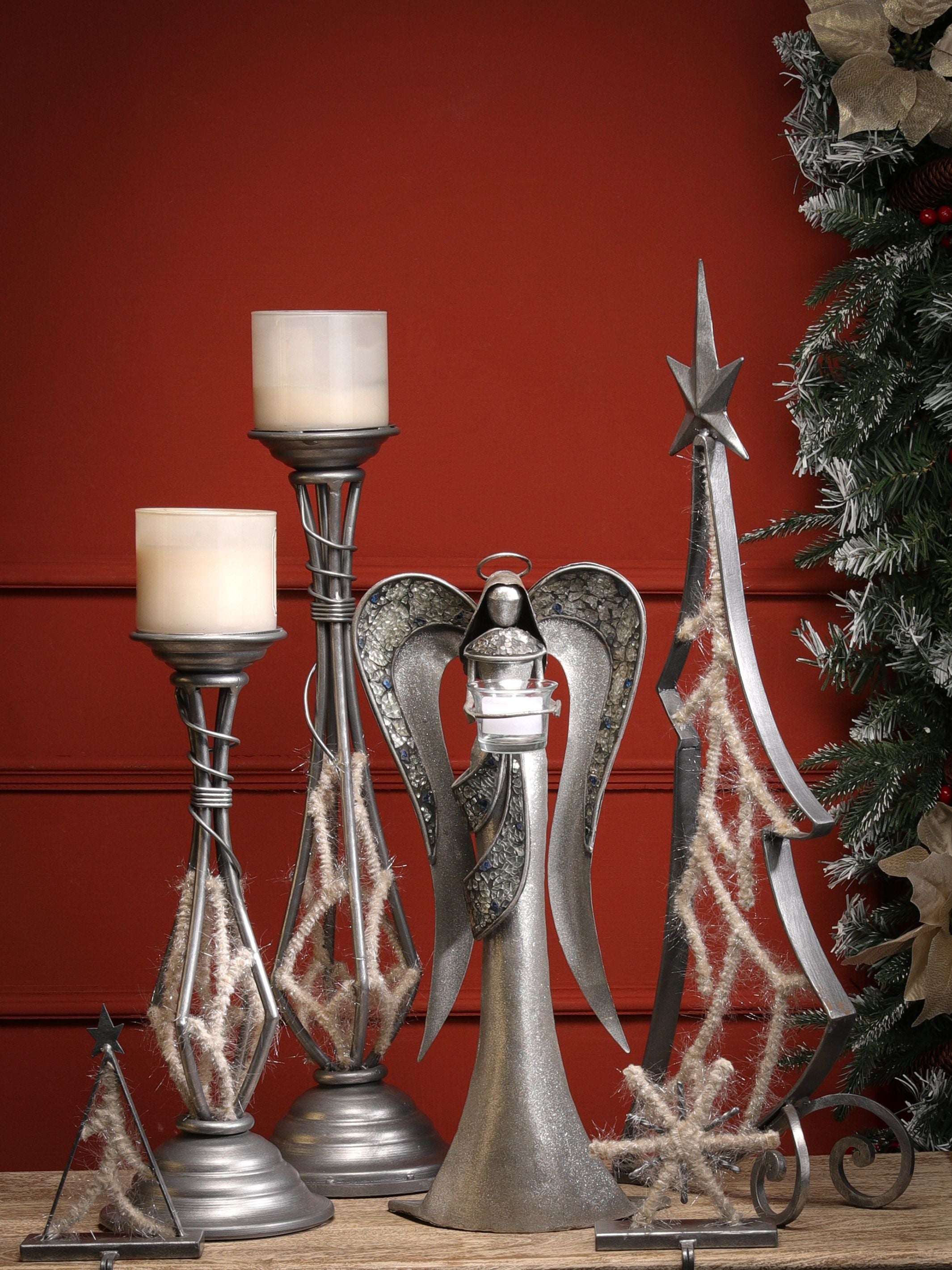 Mosaic Angel with Votive Holder