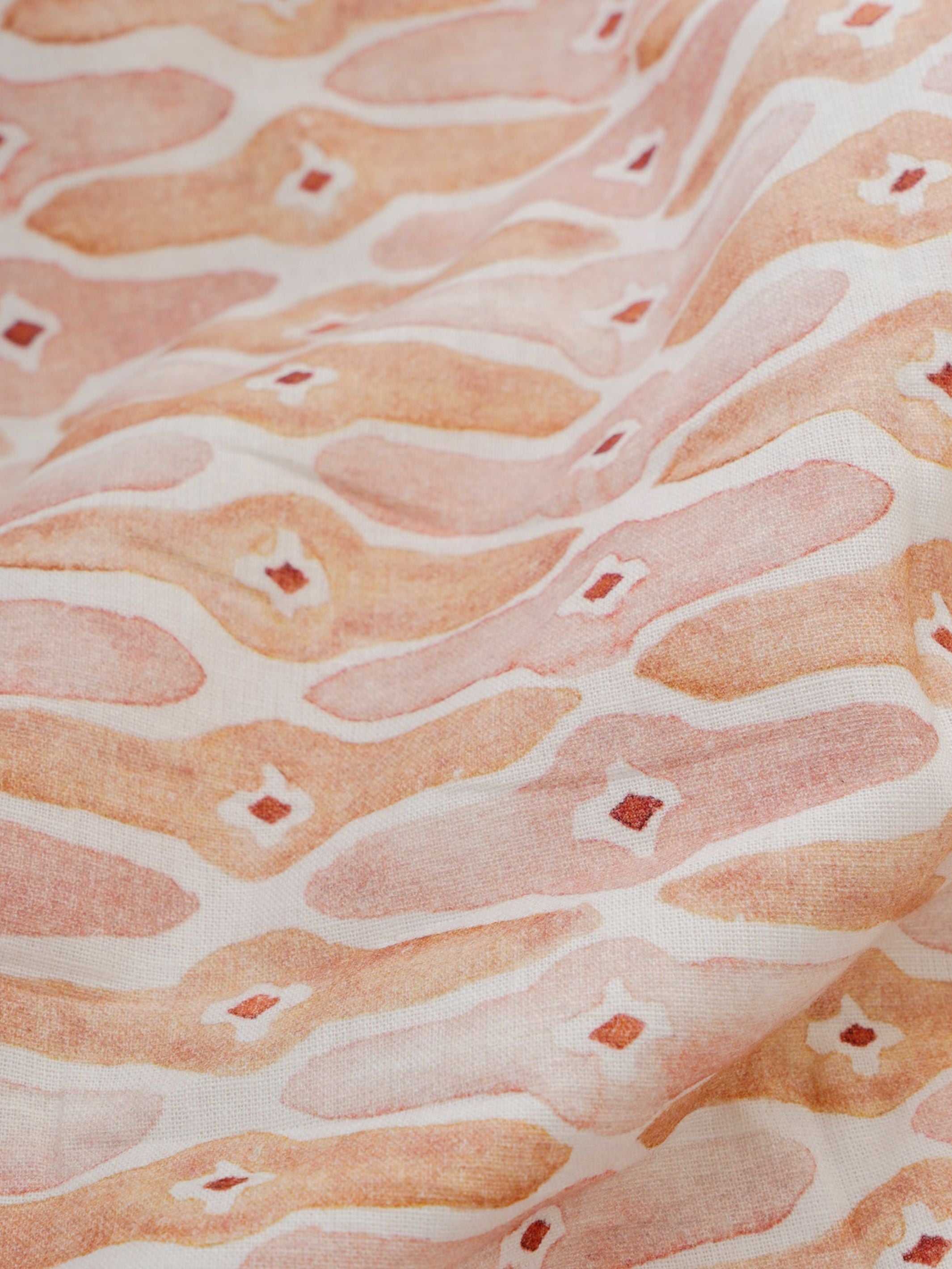 Linen Bedspread - Mosaic Blush