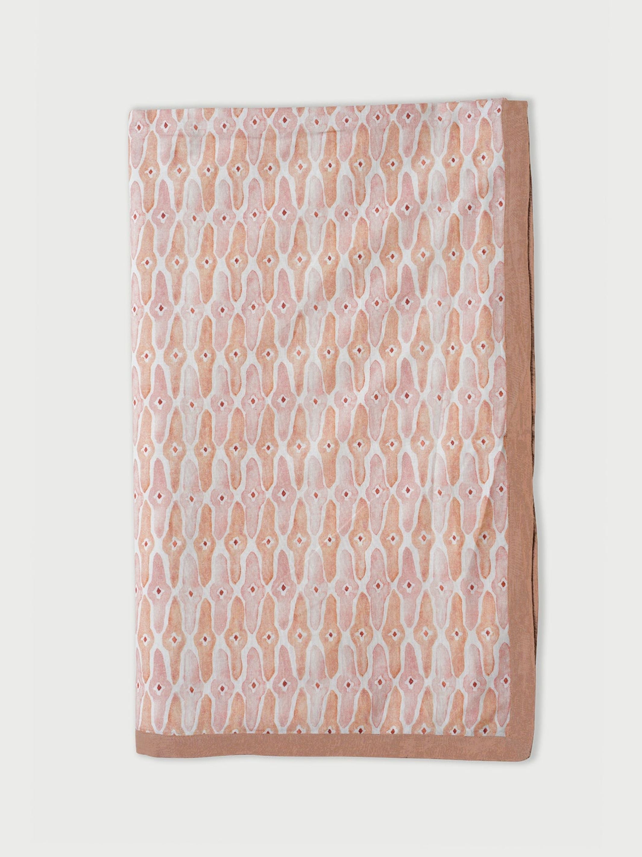 Linen Bedspread - Mosaic Blush