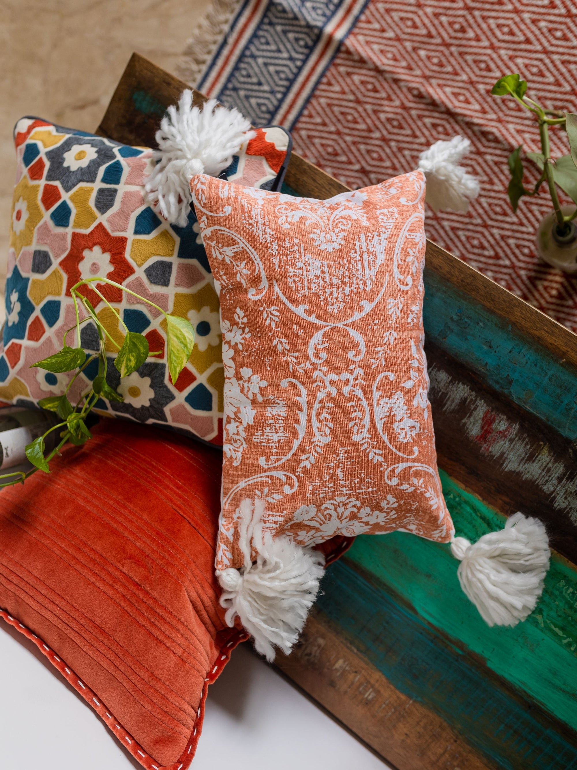 Cushion Cover - Navroz Coral