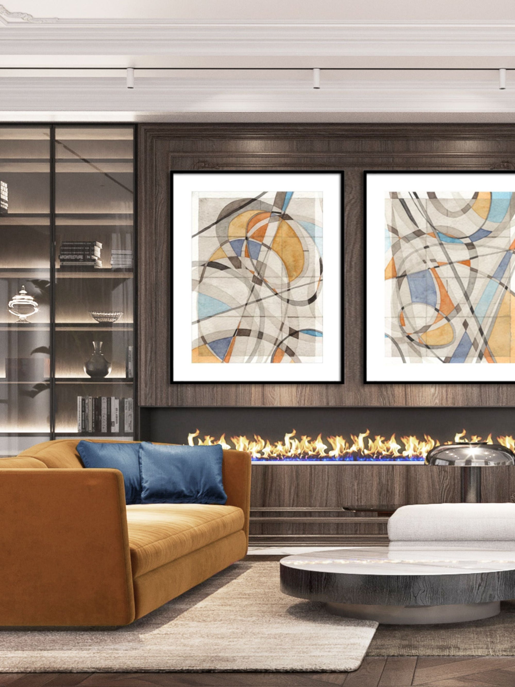Wall Prints - Ovals & Lines I