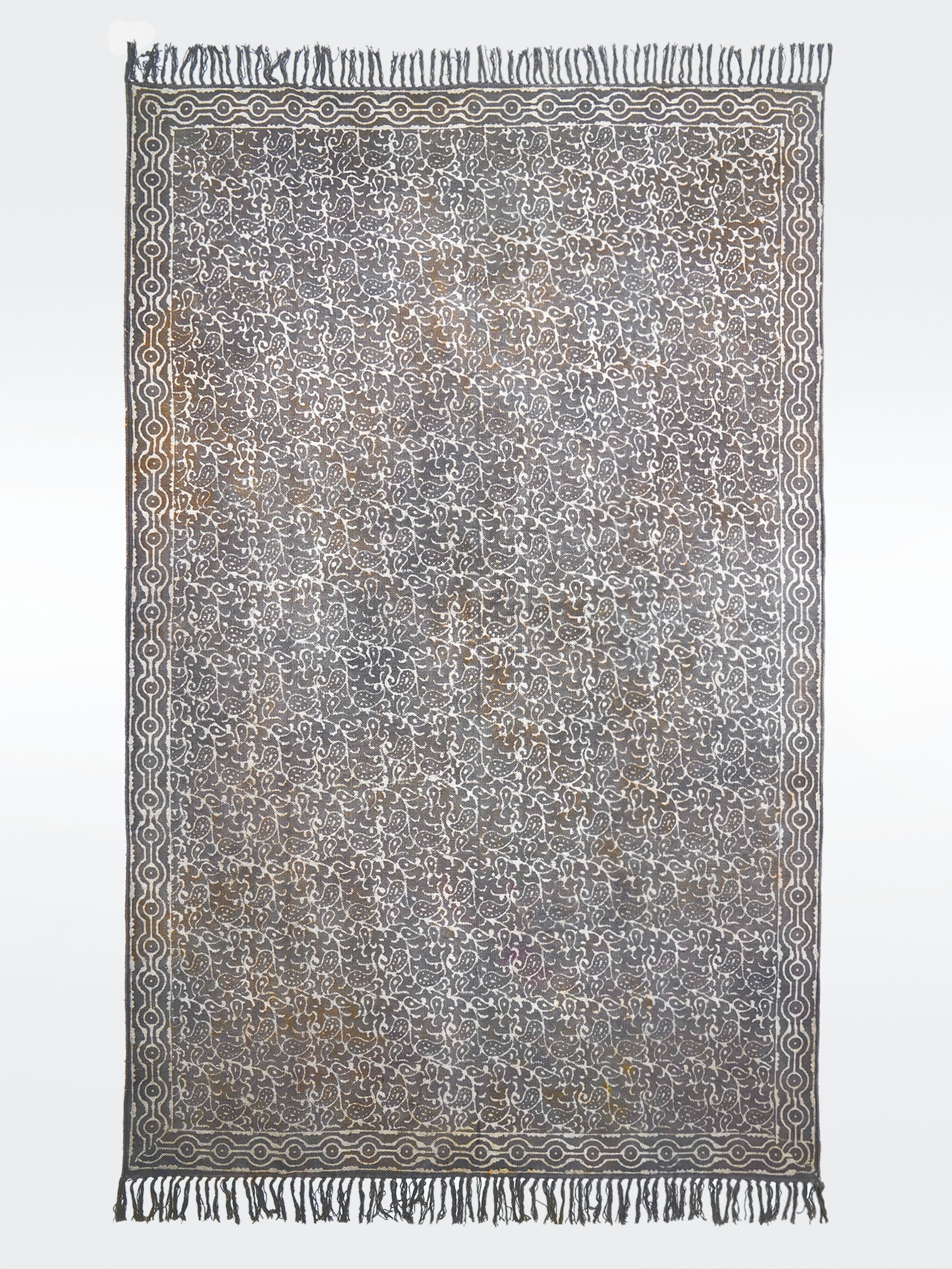 Paisley BlockPrint Cotton Rug