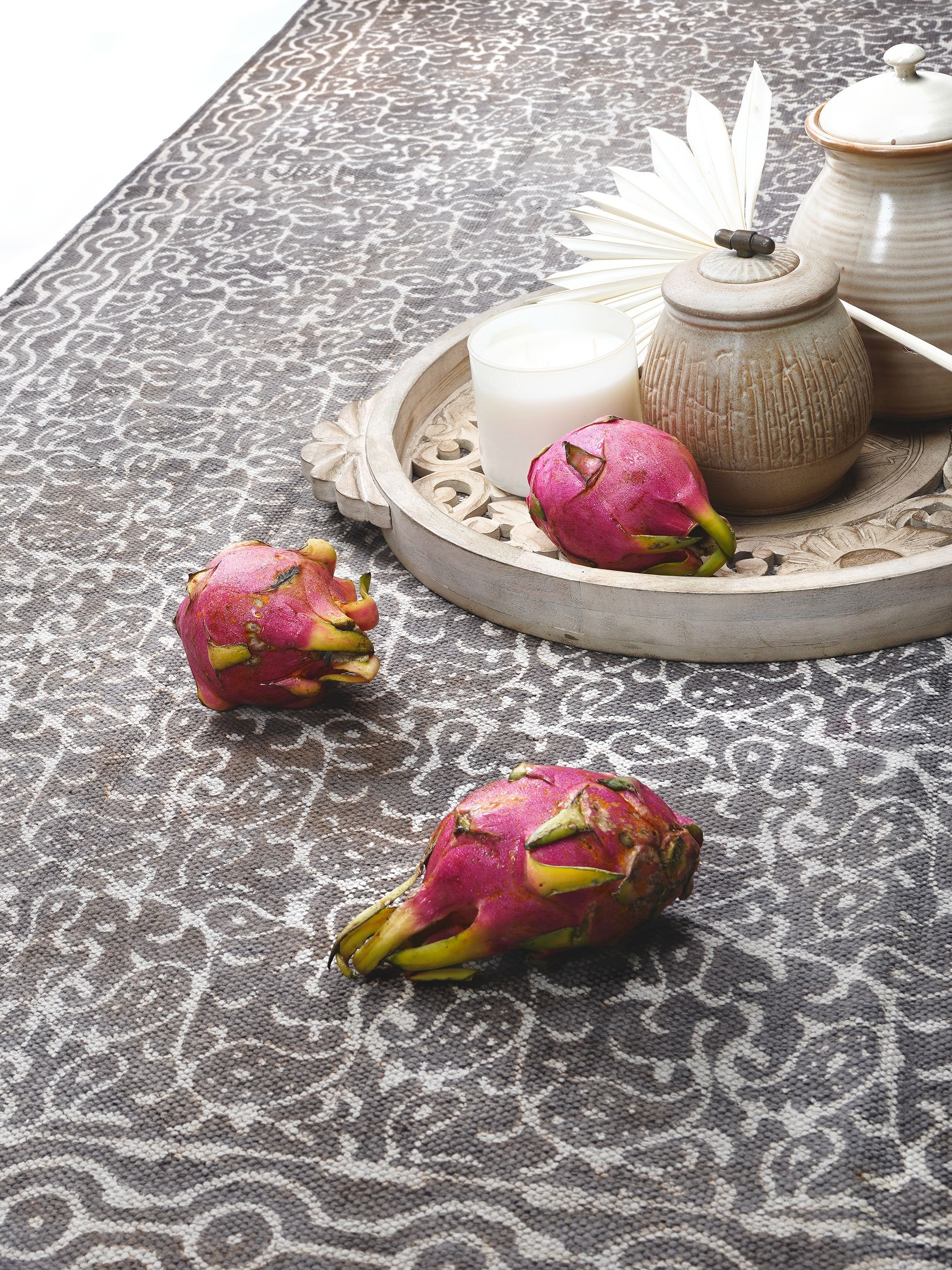 Paisley BlockPrint Cotton Rug