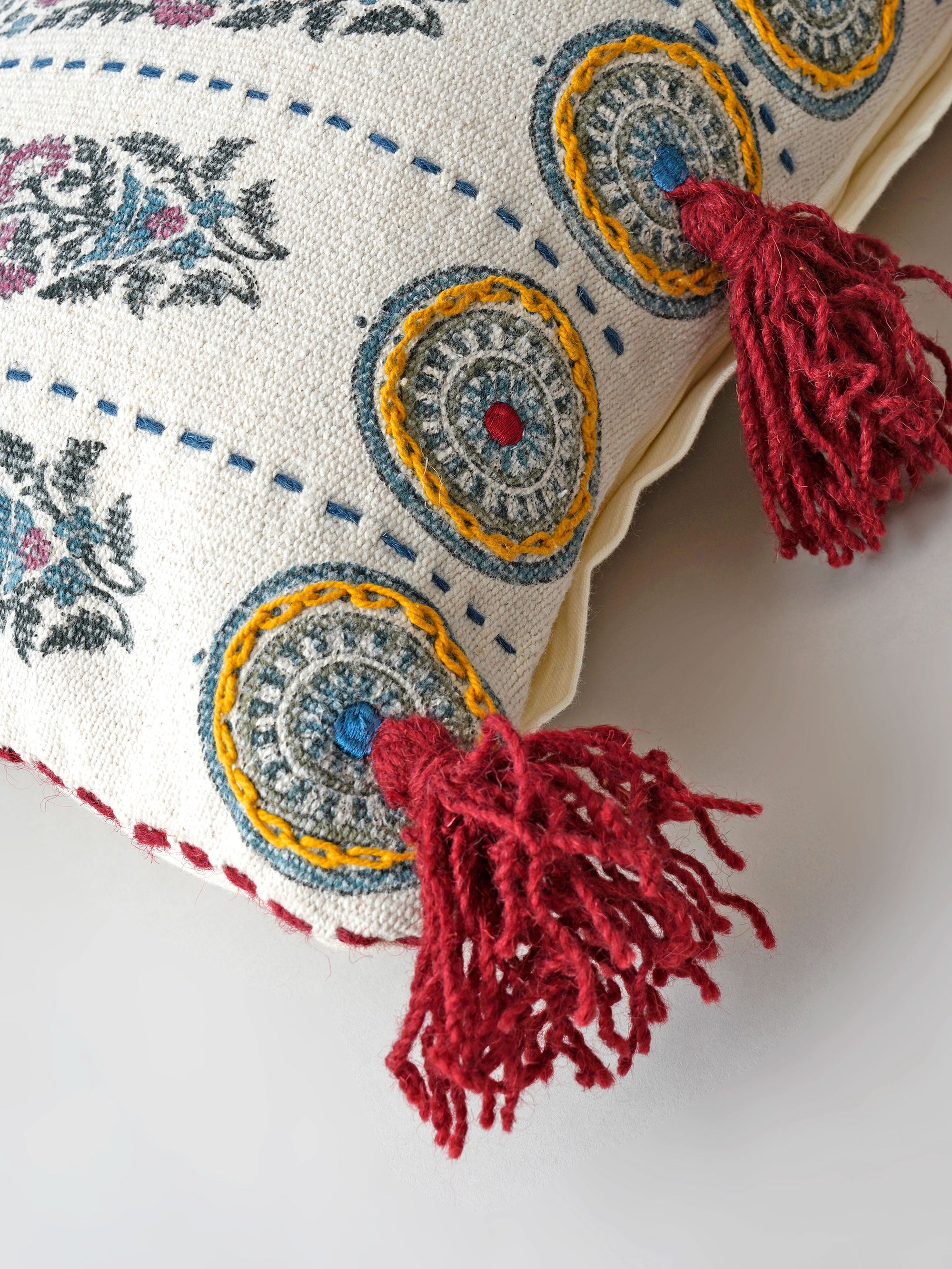 Cushion Cover - Paisley Hand Block Print