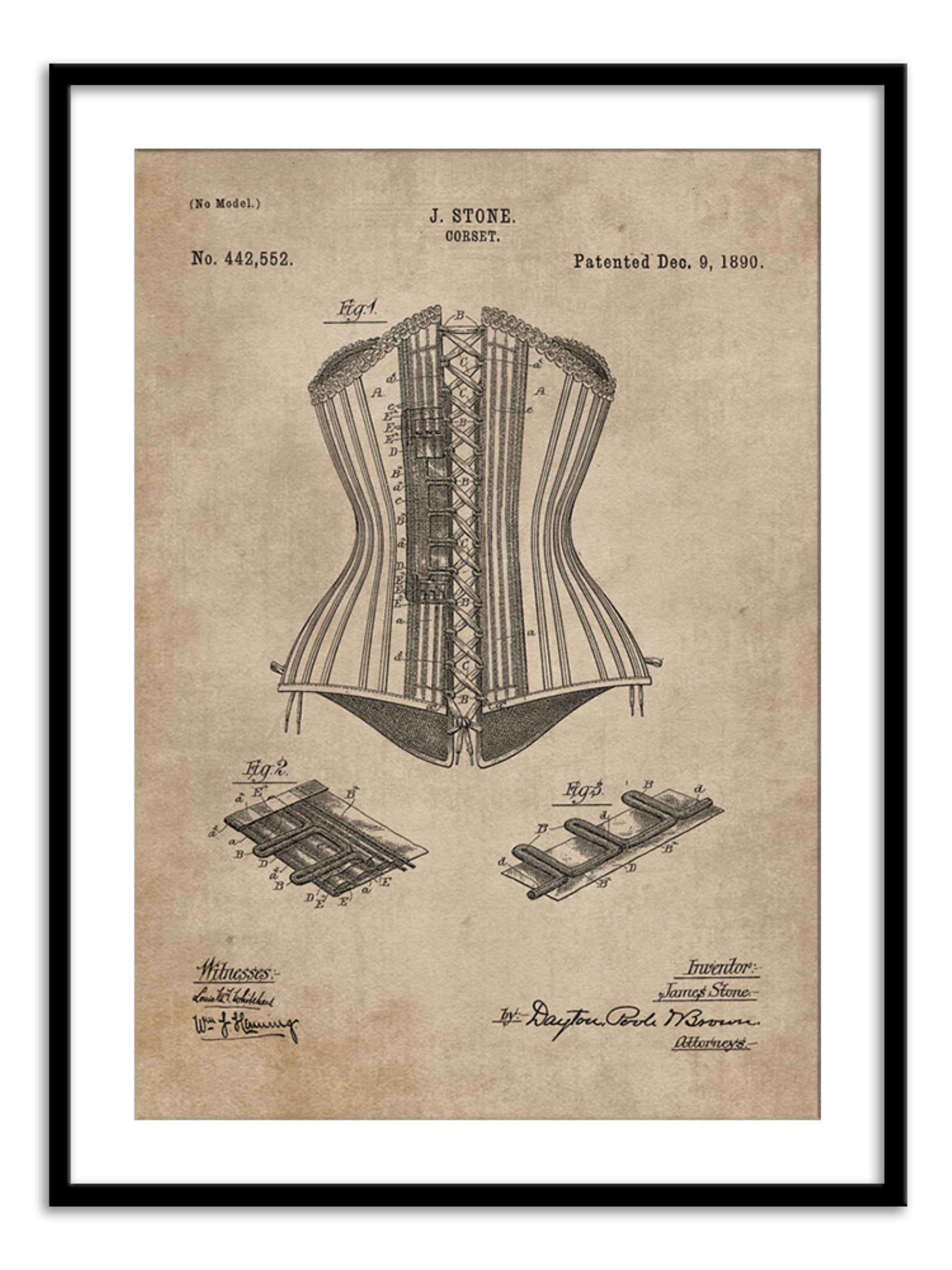 Wall Prints - Patent Document of a Corset