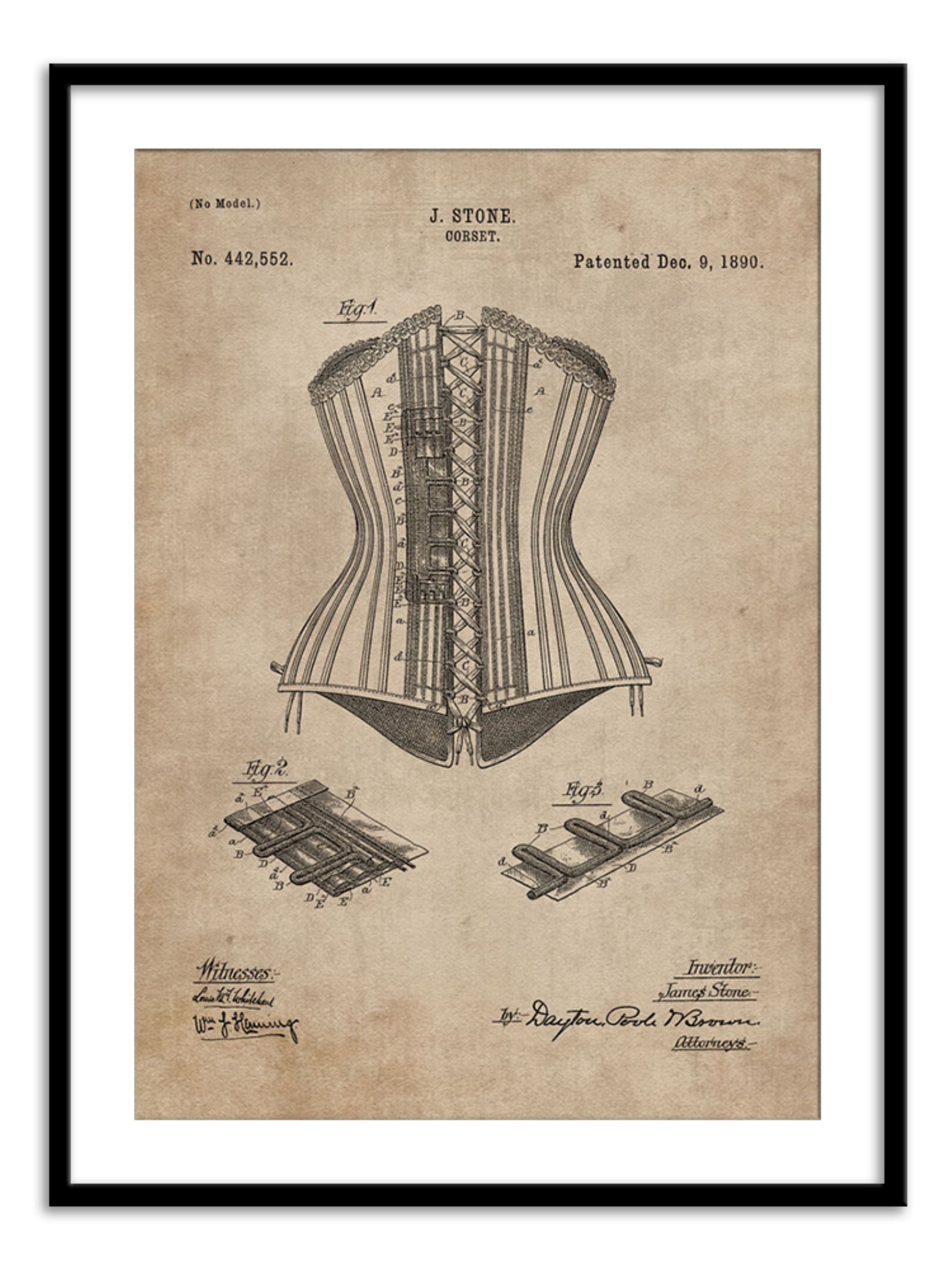 Wall Prints - Patent Document of a Corset