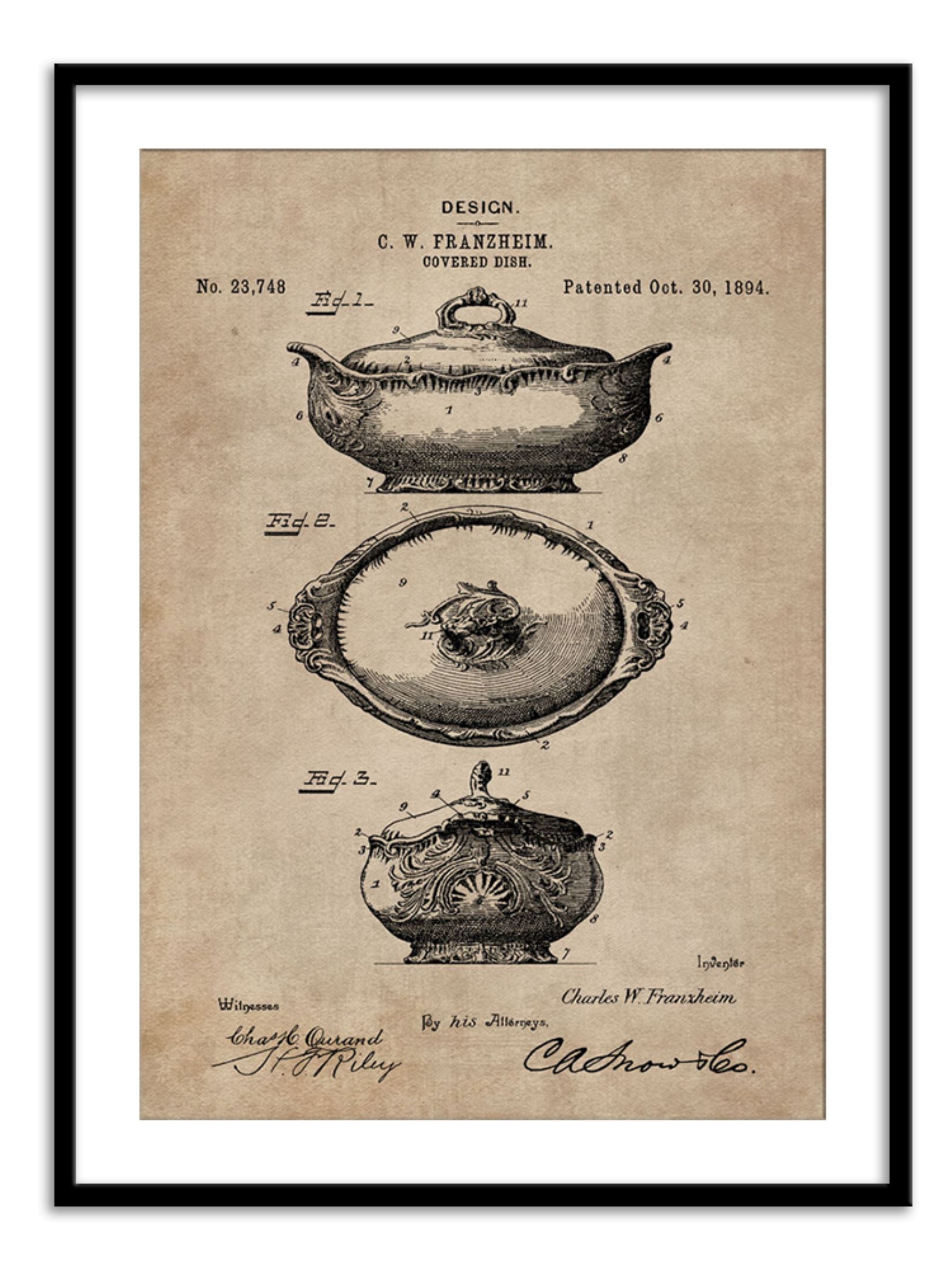 Wall Prints - Patent Document of a Covered Dish