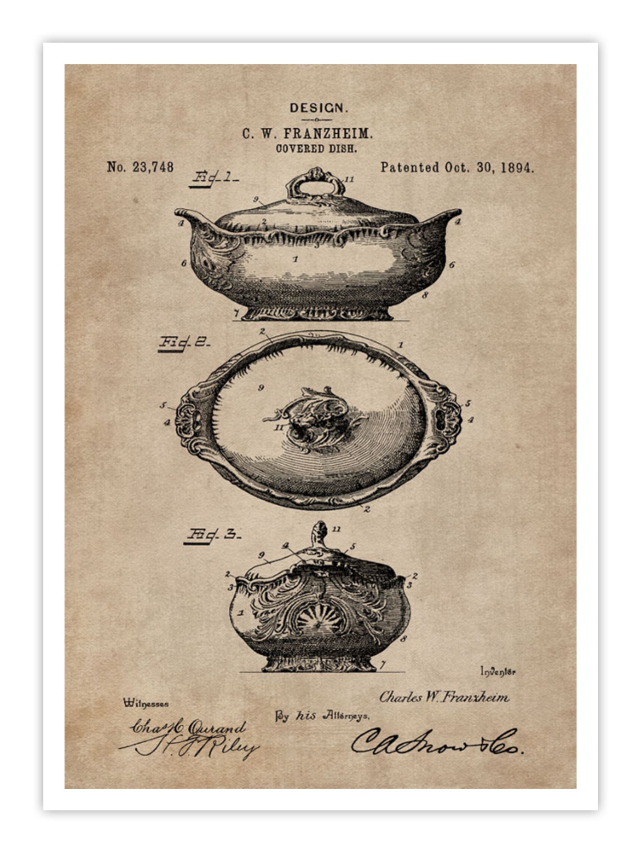Wall Prints - Patent Document of a Covered Dish