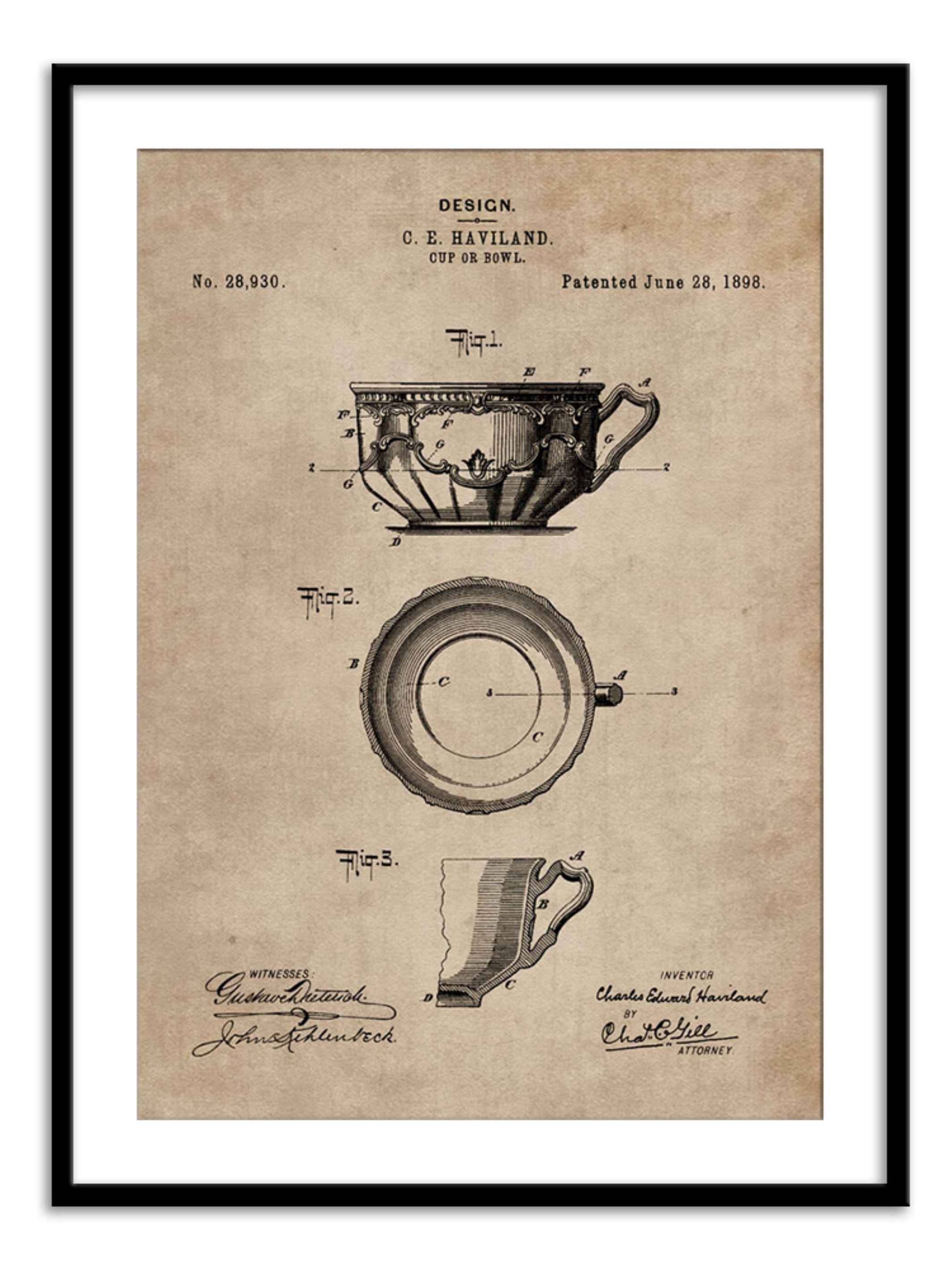 Wall Prints - Patent Document of a Cup or Bowl