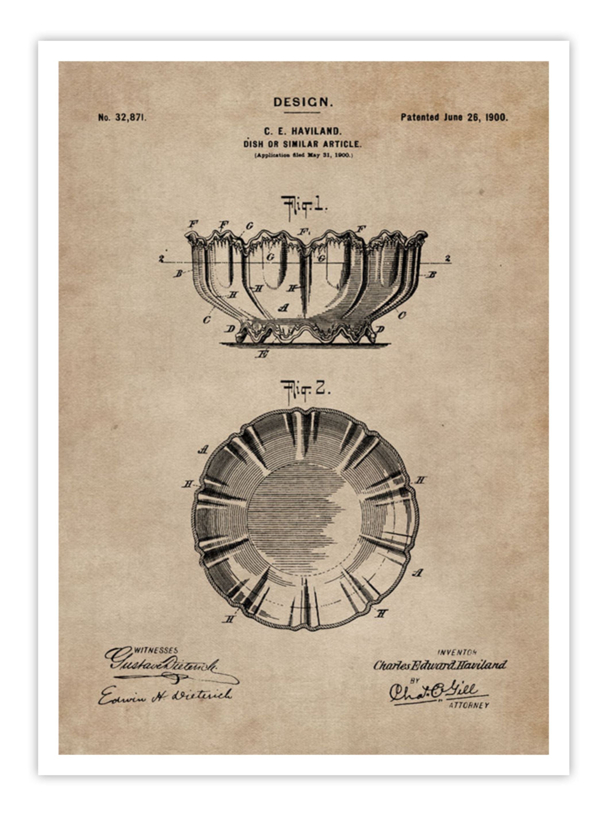 Wall Prints - Patent Document of a Dish