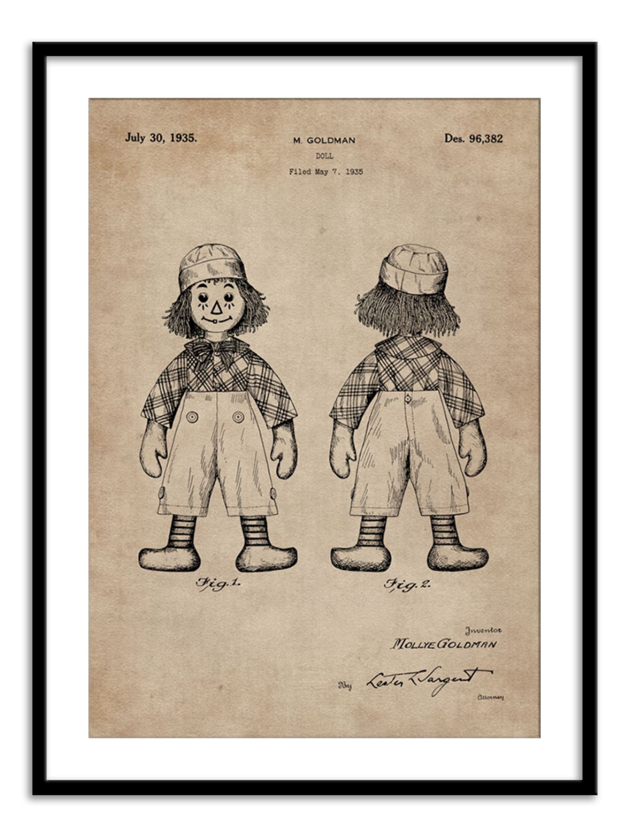 Wall Prints - Patent Document of a Doll