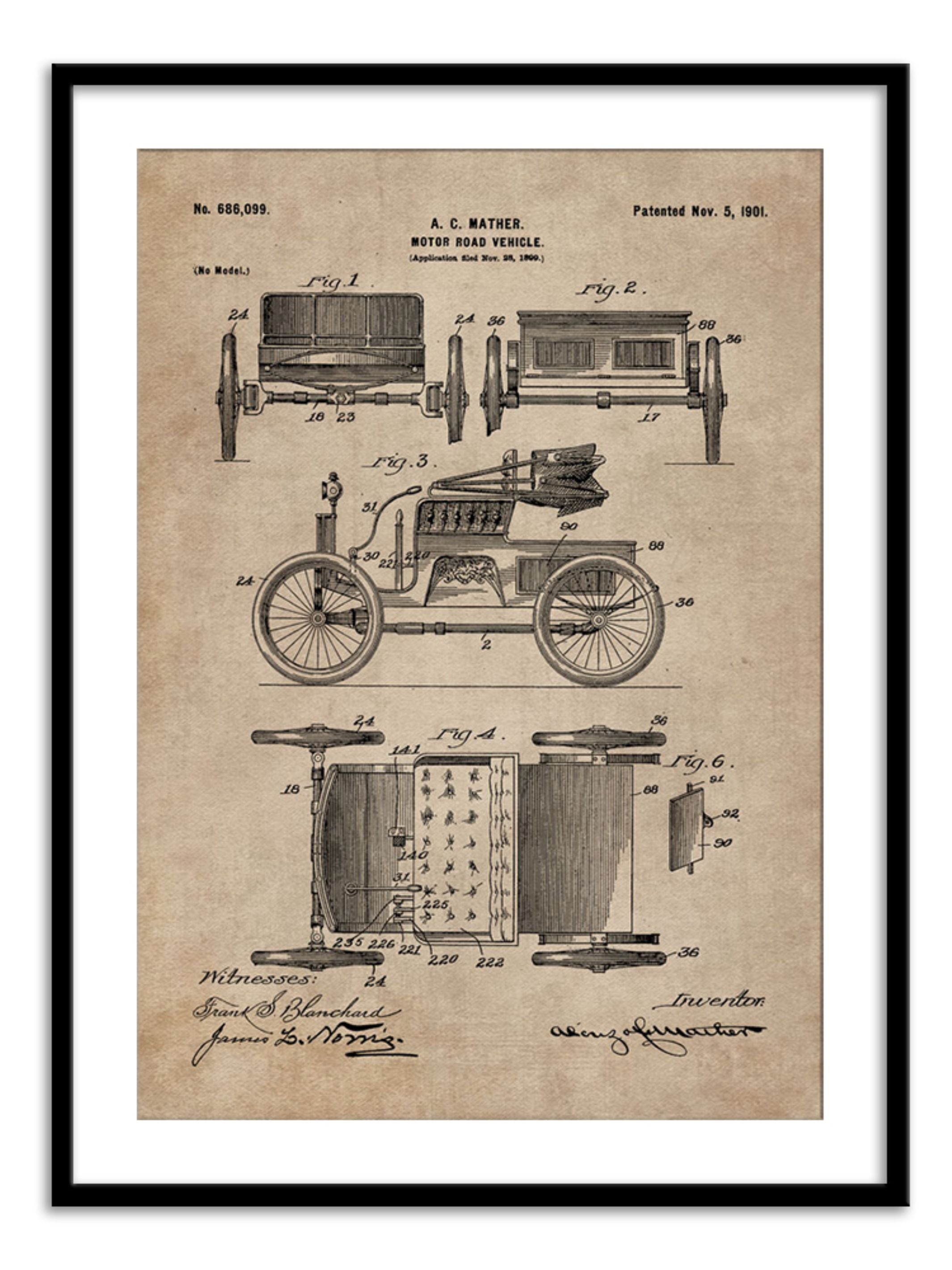 Wall Prints - Patent Document of a Motor Road Vehicle
