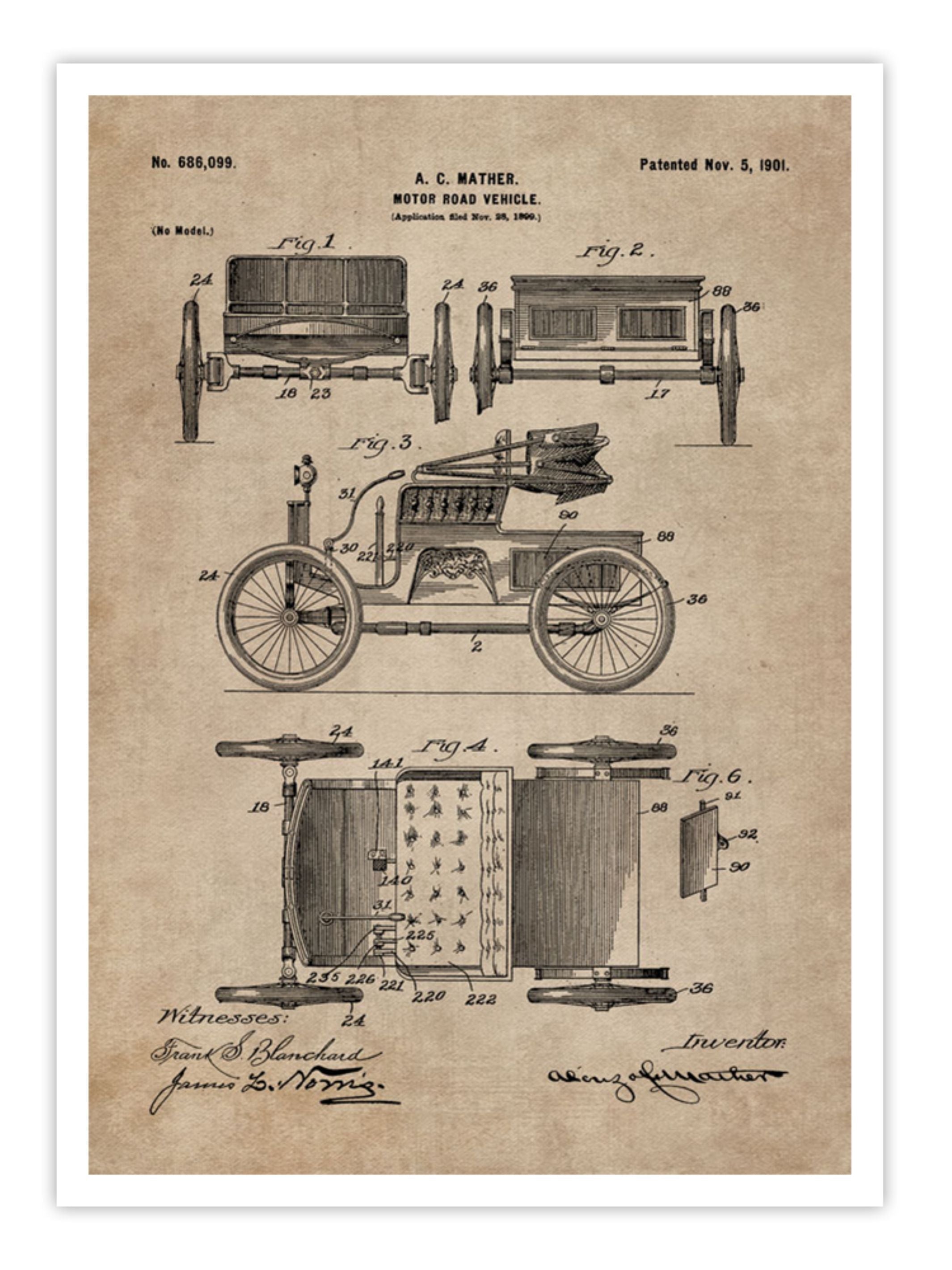 Wall Prints - Patent Document of a Motor Road Vehicle