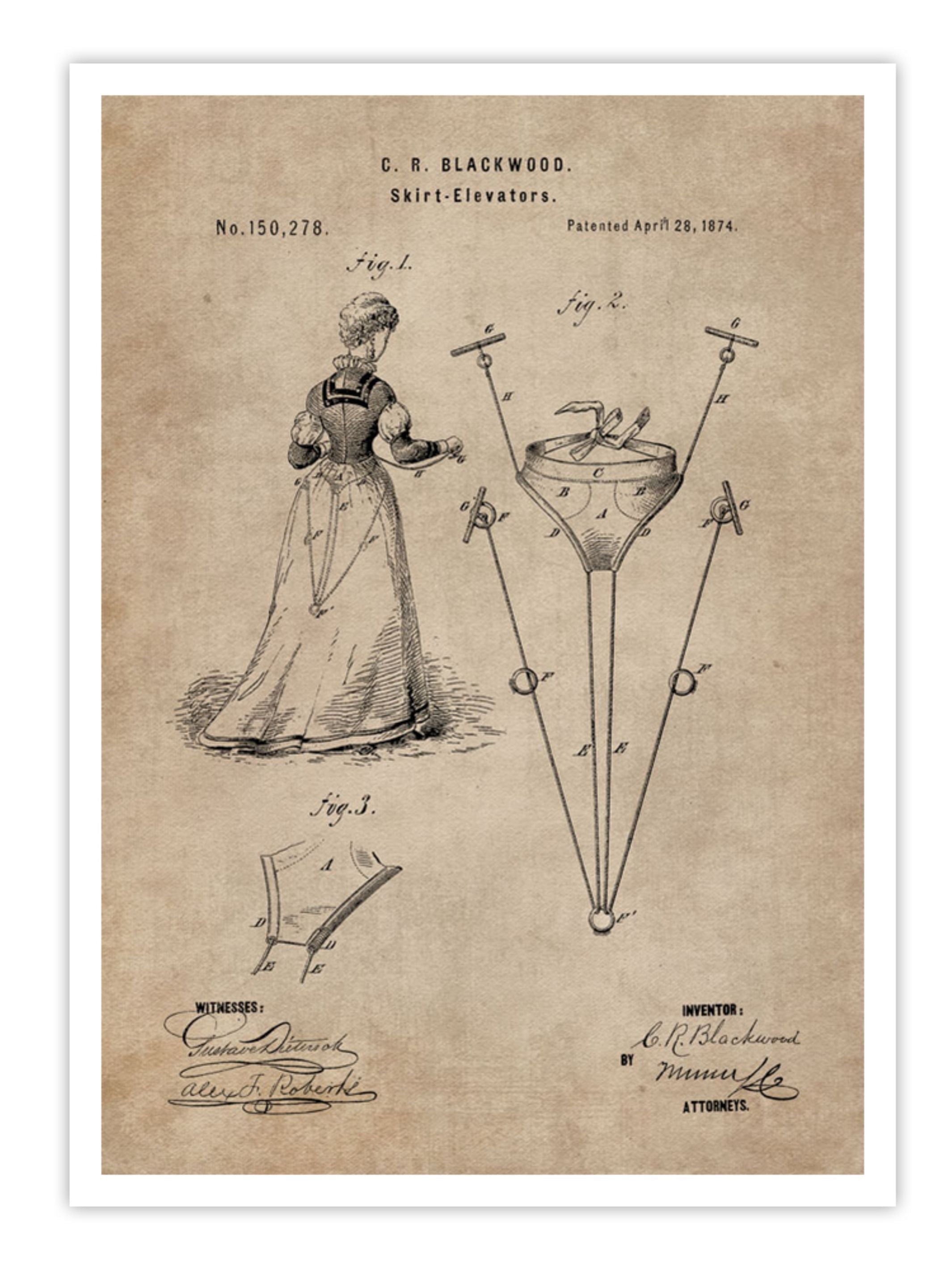 Wall Prints - Patent Document of a Skirt Elevator