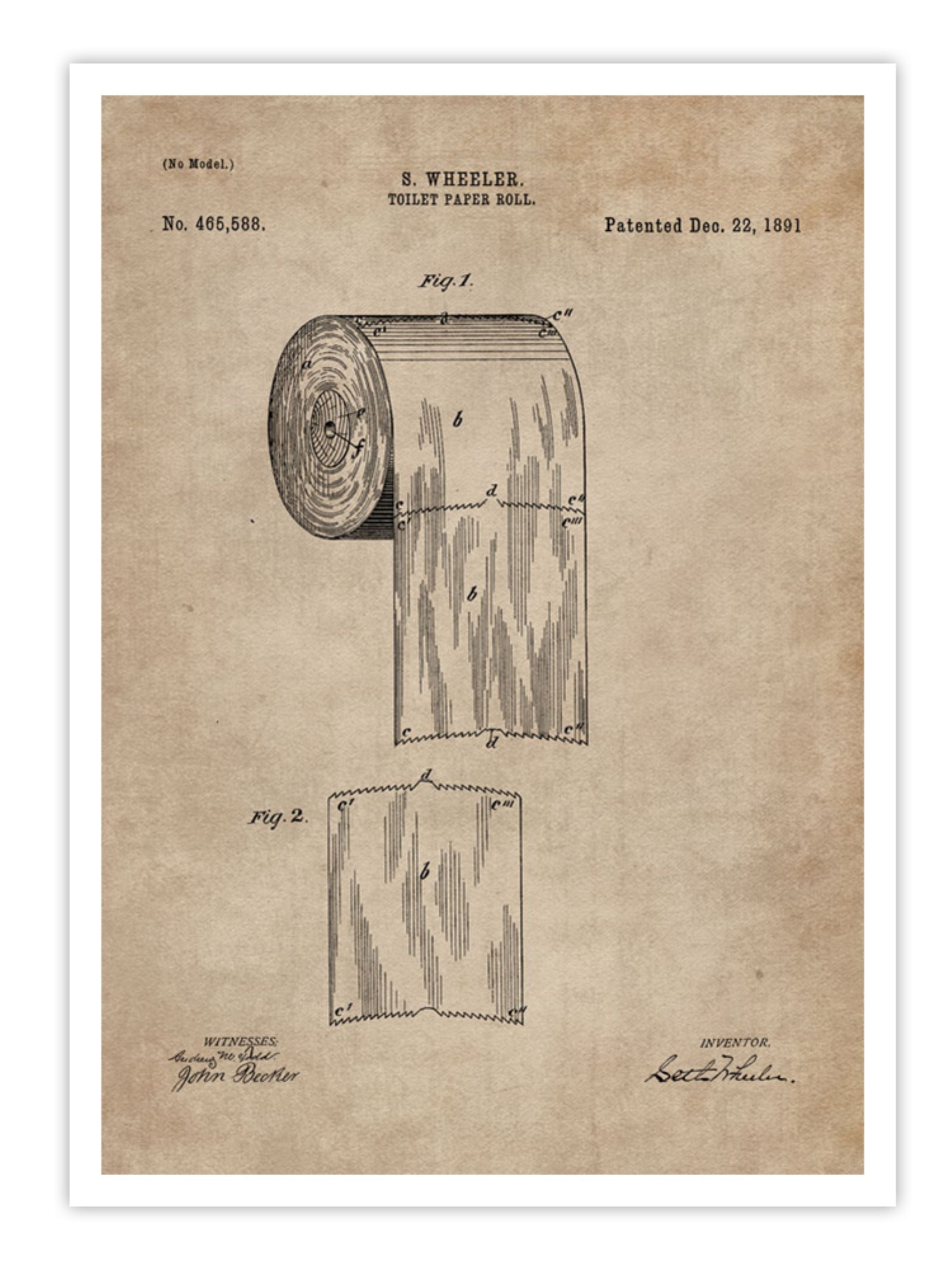 Wall Prints - Patent Document of a Toilet Paper Roll