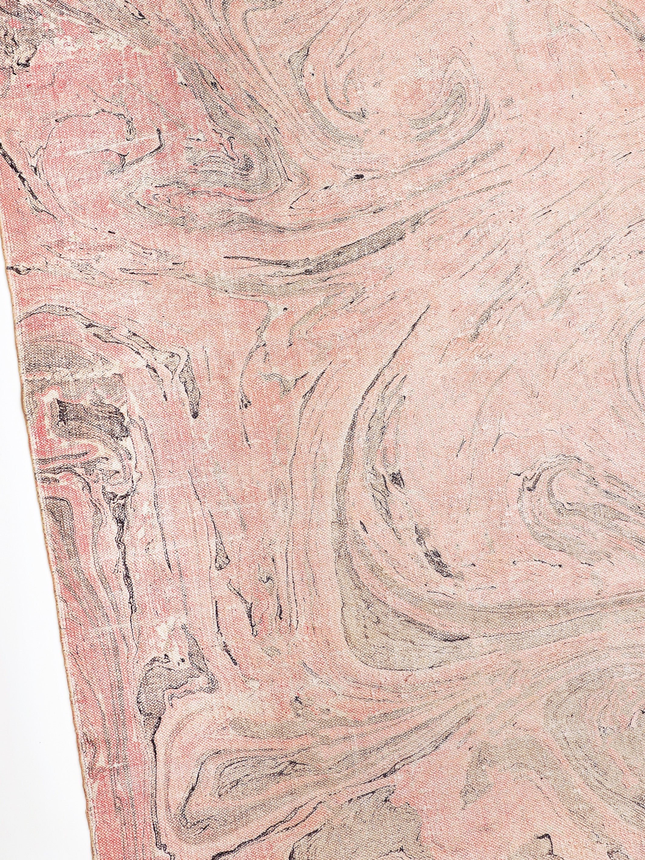 Pink Seashore Marble Cotton Rug