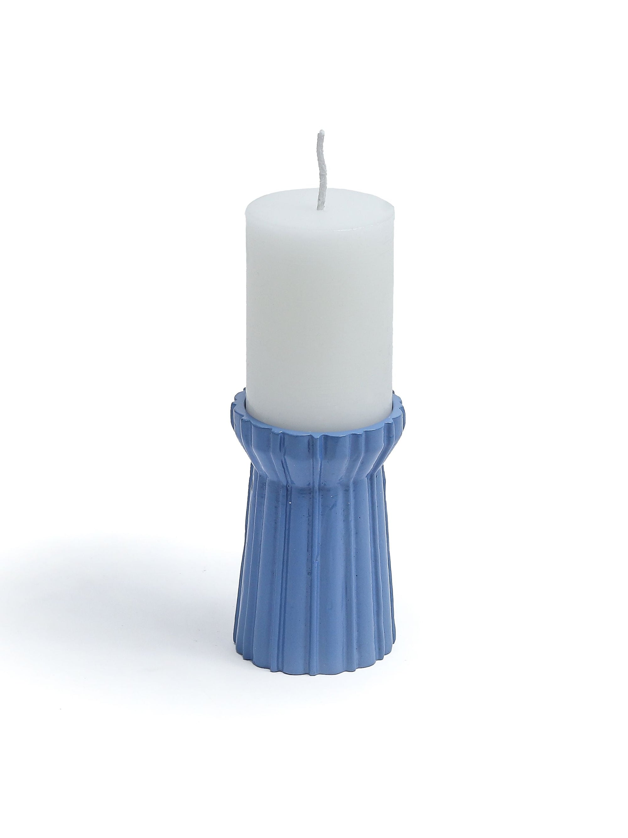 Qutub Azure Blue Candle Stand