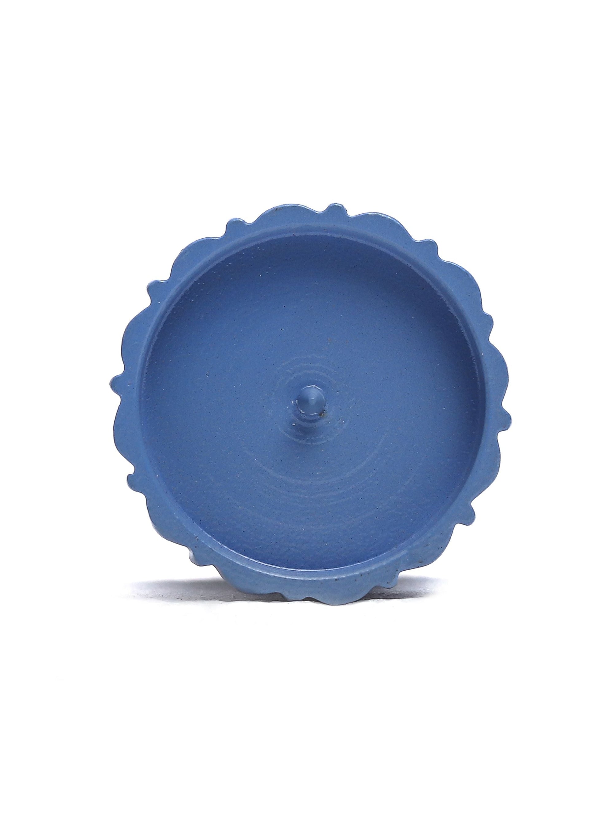 Qutub Azure Blue Candle Stand