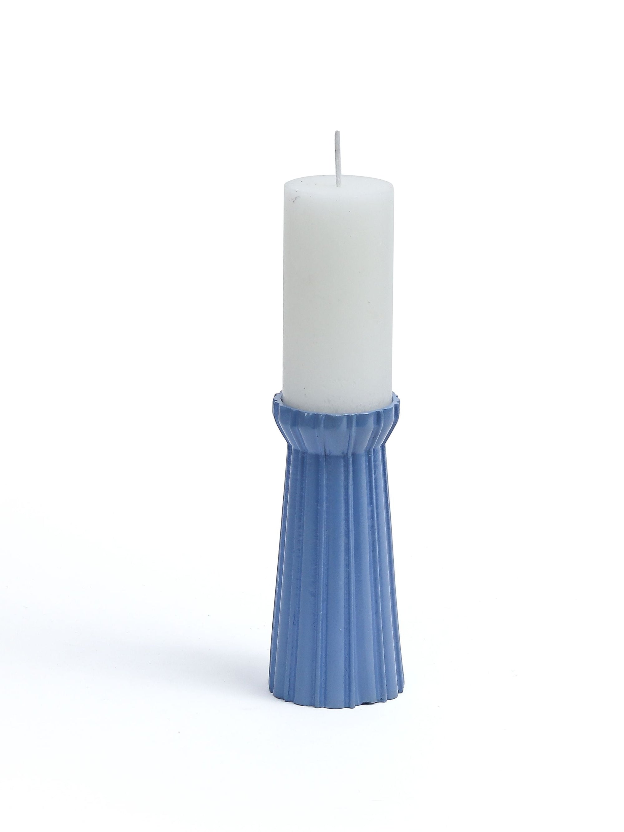 Qutub Azure Blue Candle Stand
