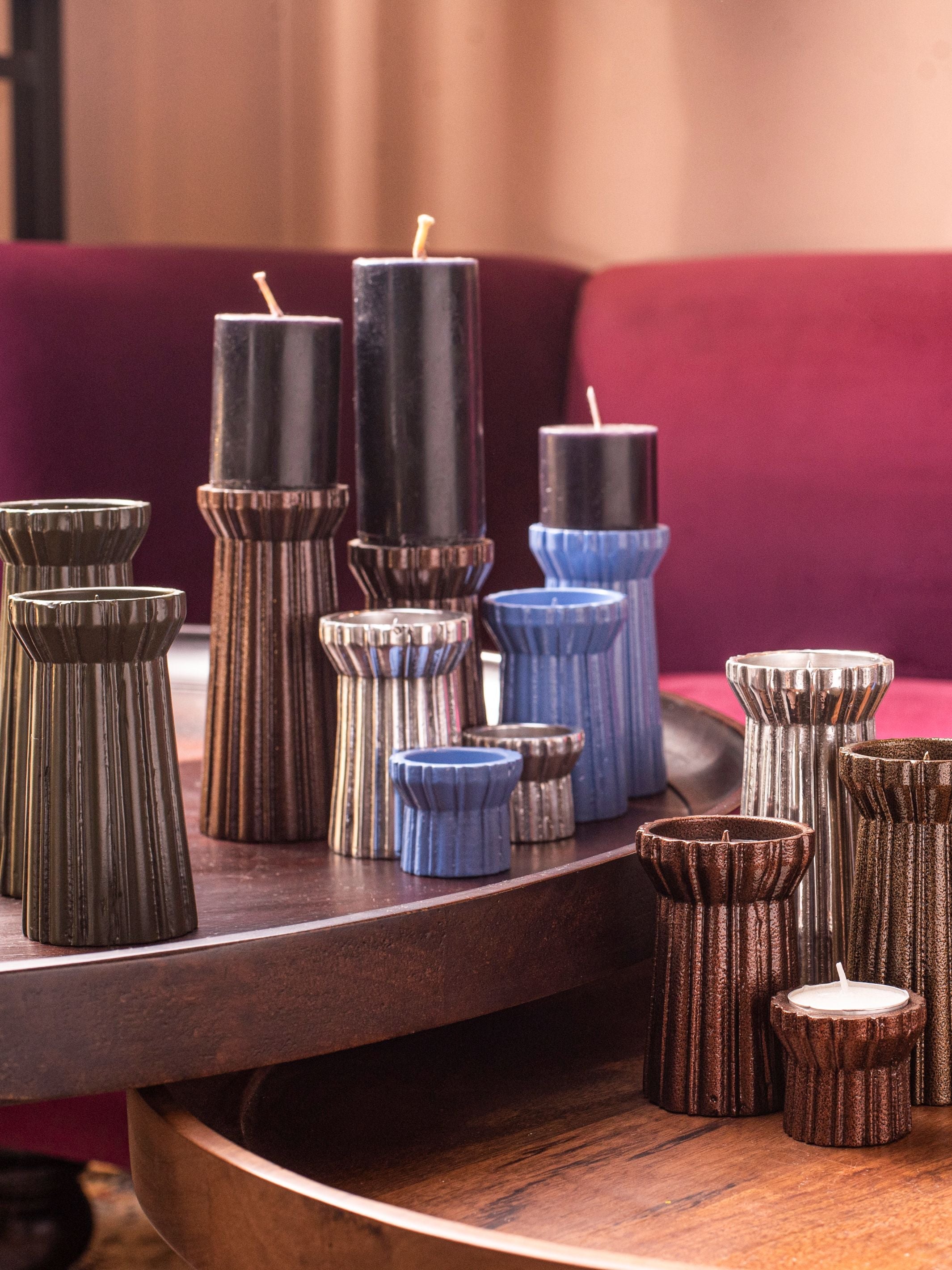 Qutub Copper Candle Stand