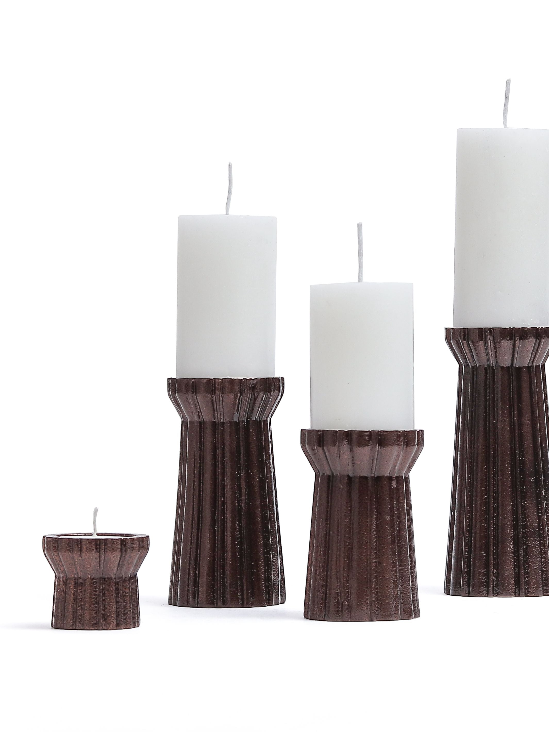 Qutub Copper Candle Stand