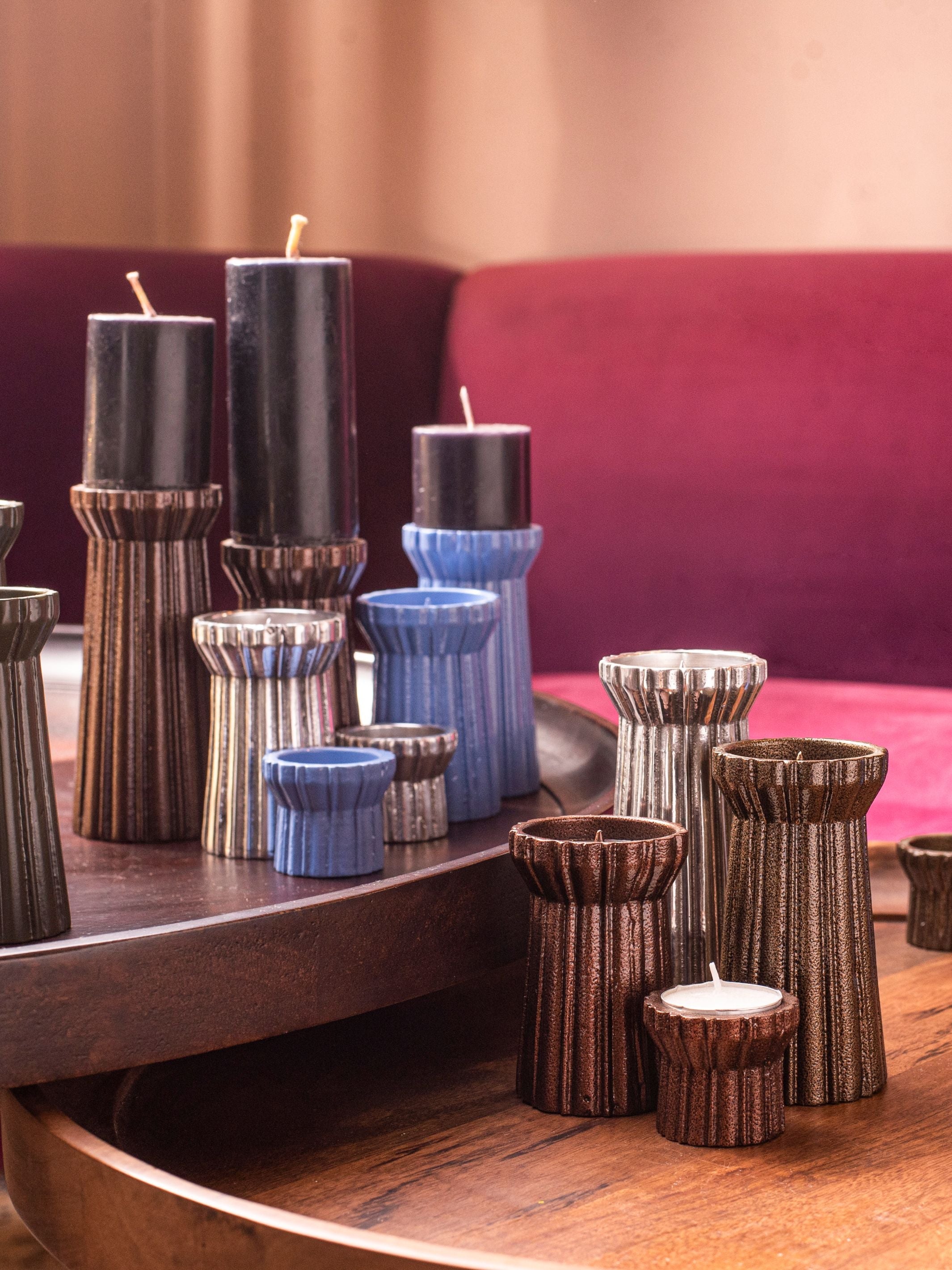 Qutub Gold Candle Stand