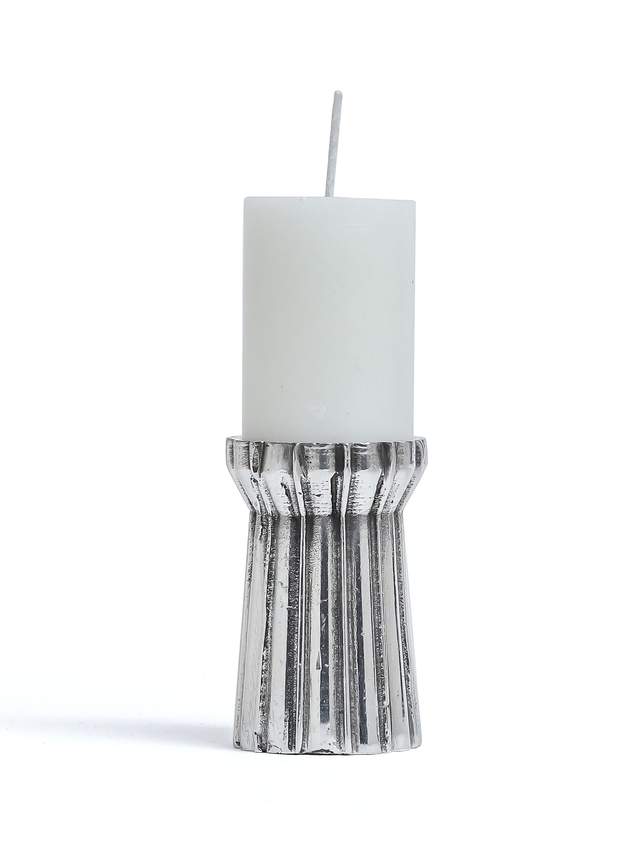 Qutub Silver Candle Stand