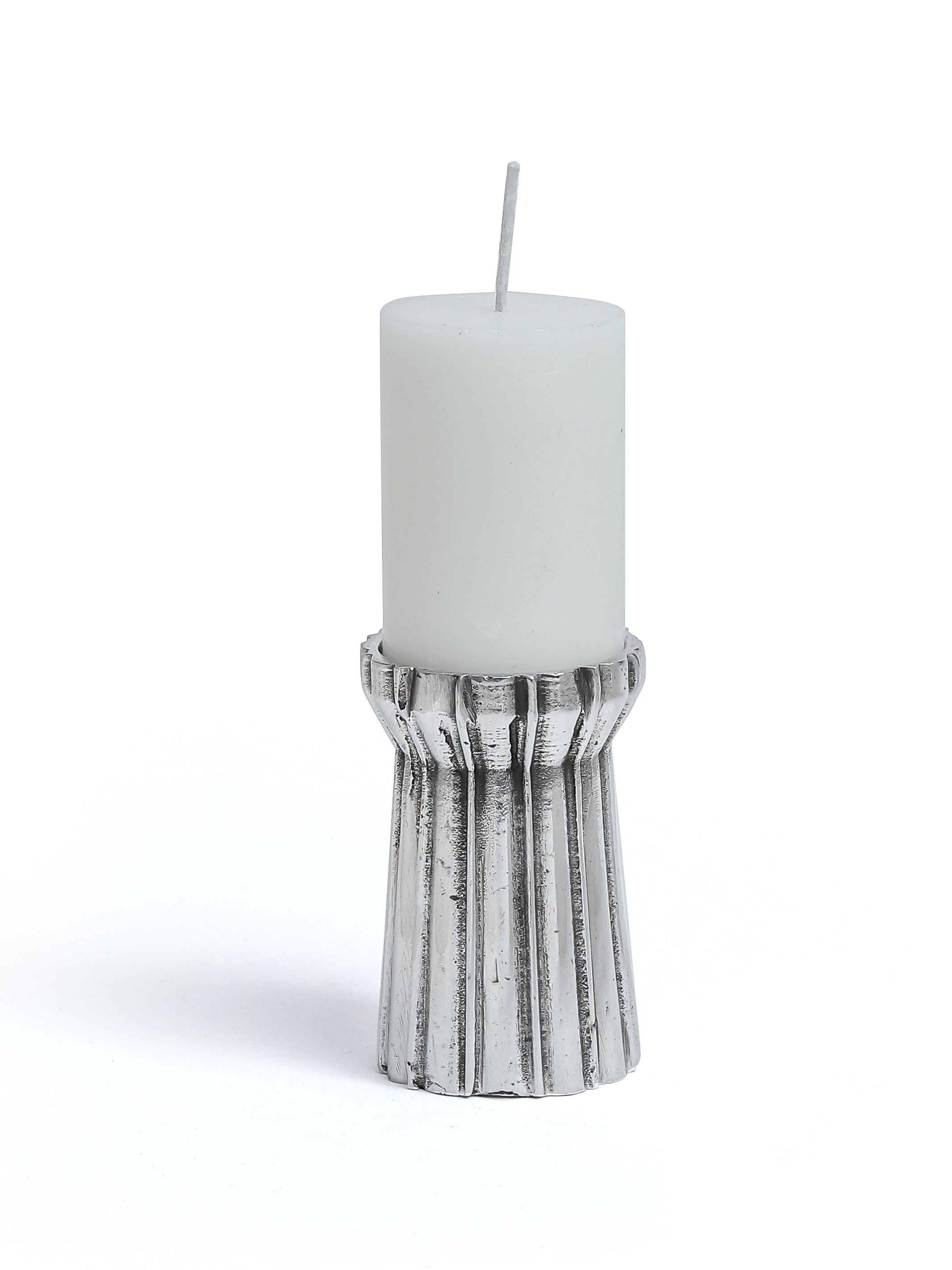 Qutub Silver Candle Stand