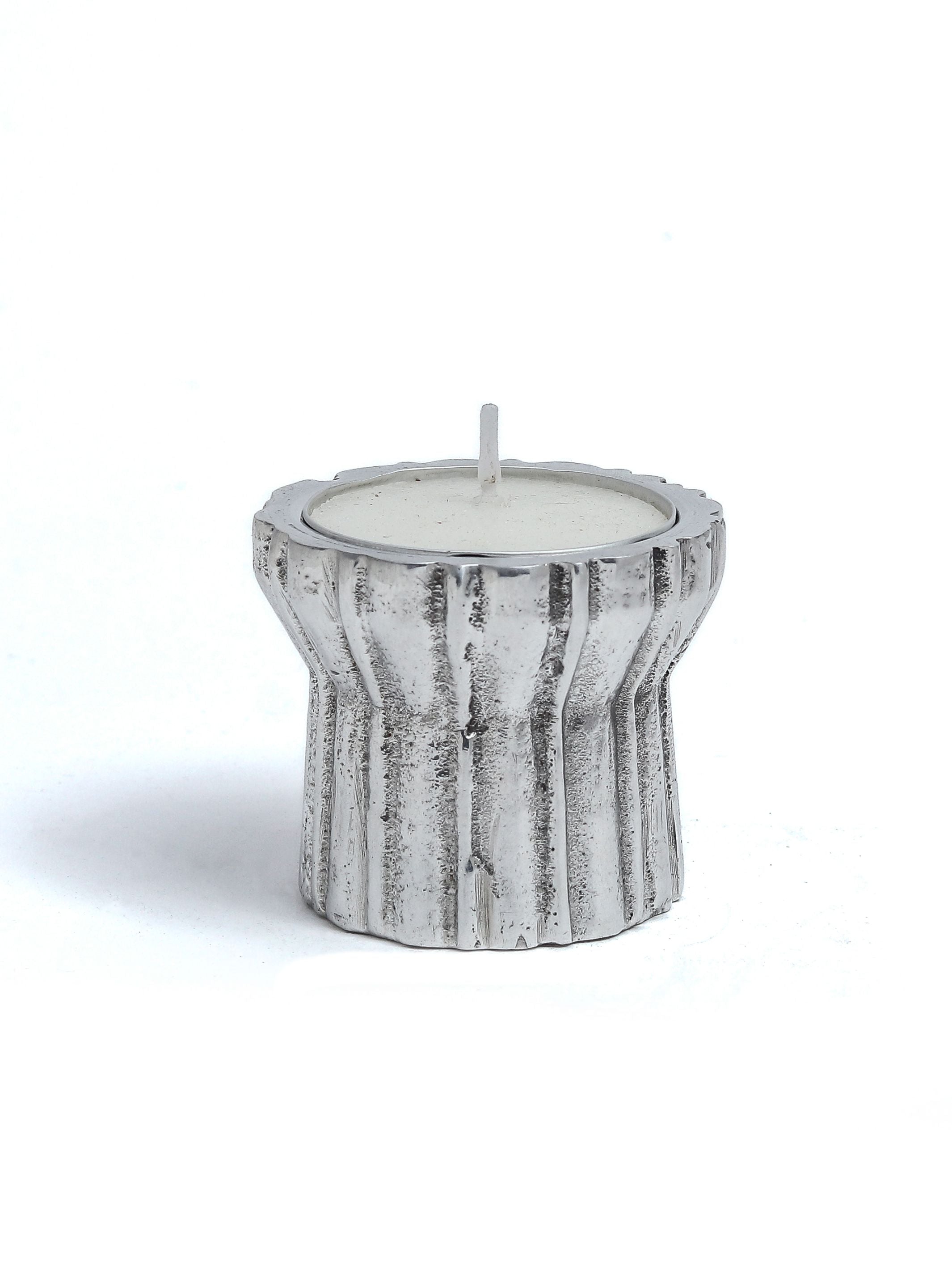 Qutub Silver Candle Stand