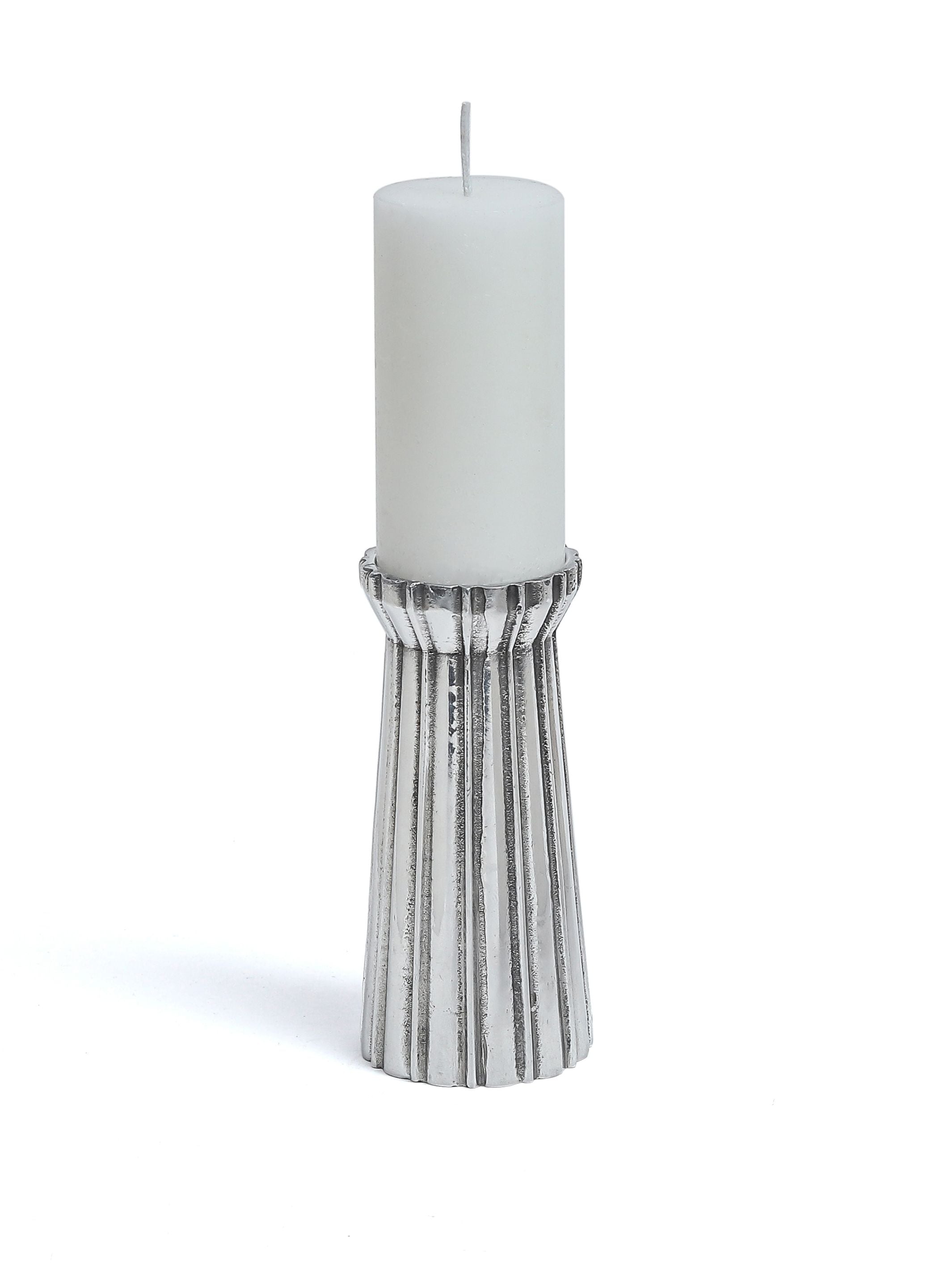 Qutub Silver Candle Stand