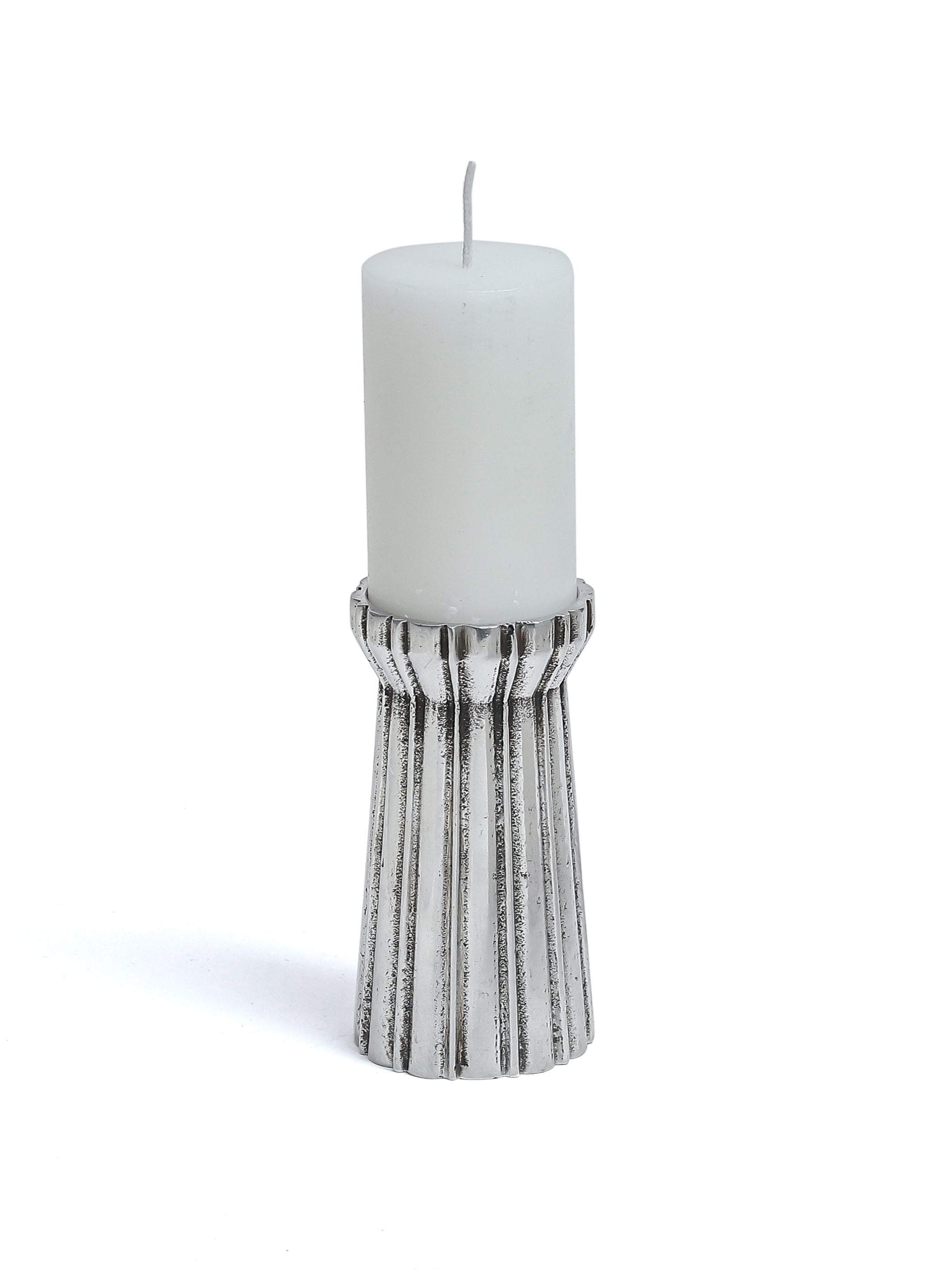 Qutub Silver Candle Stand