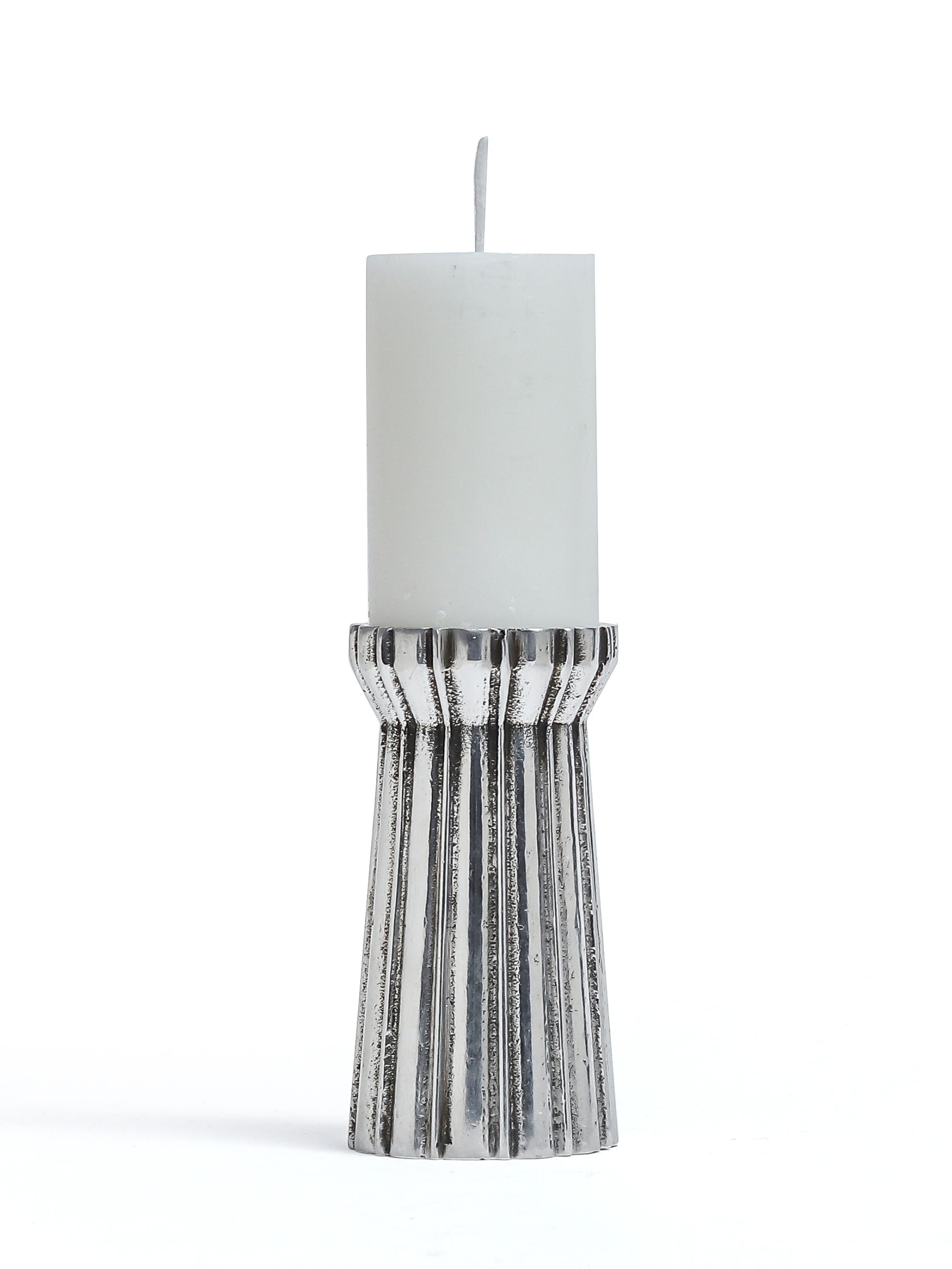 Qutub Silver Candle Stand