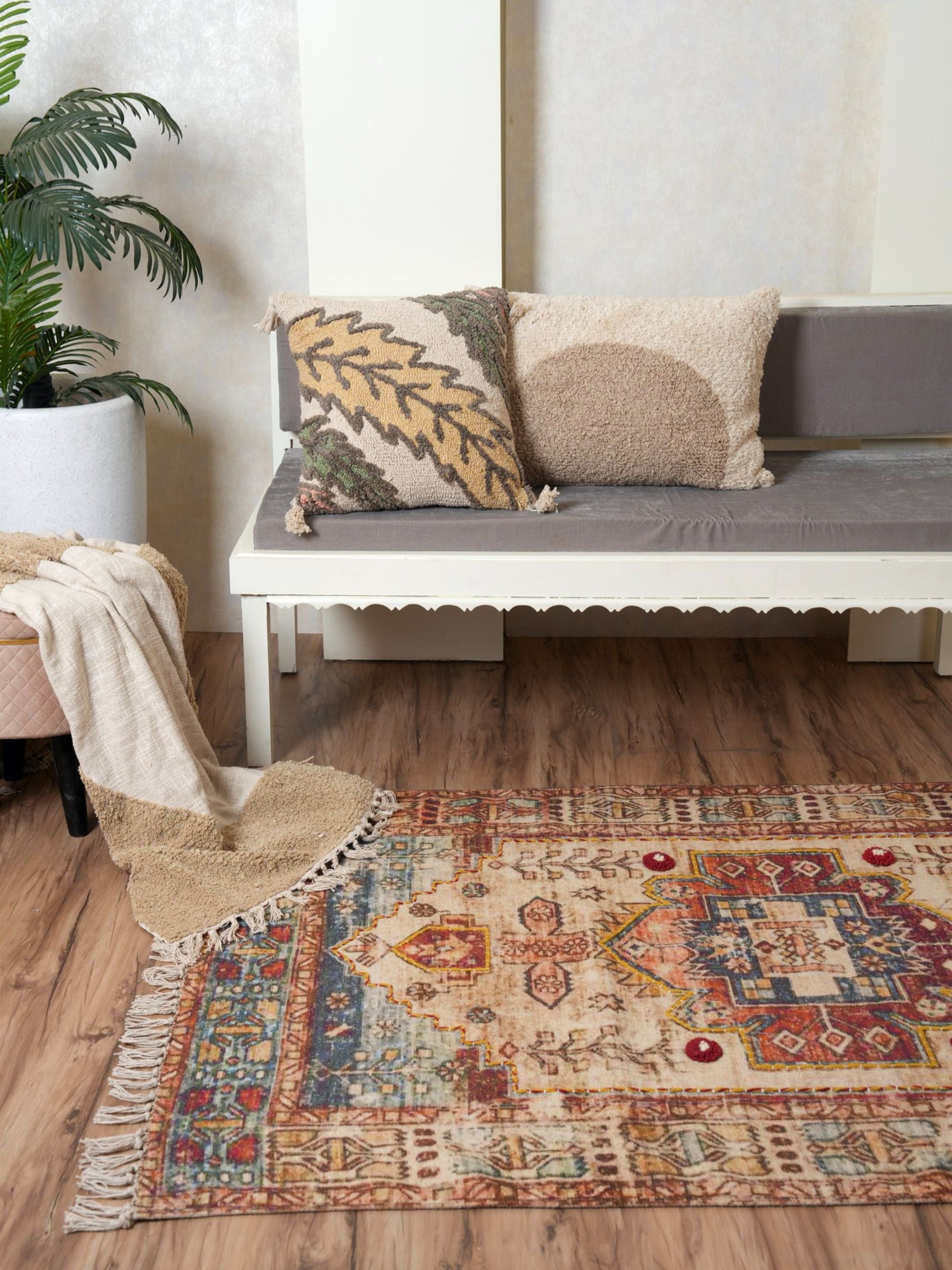 Embroidered Rug - Radiant Reverie