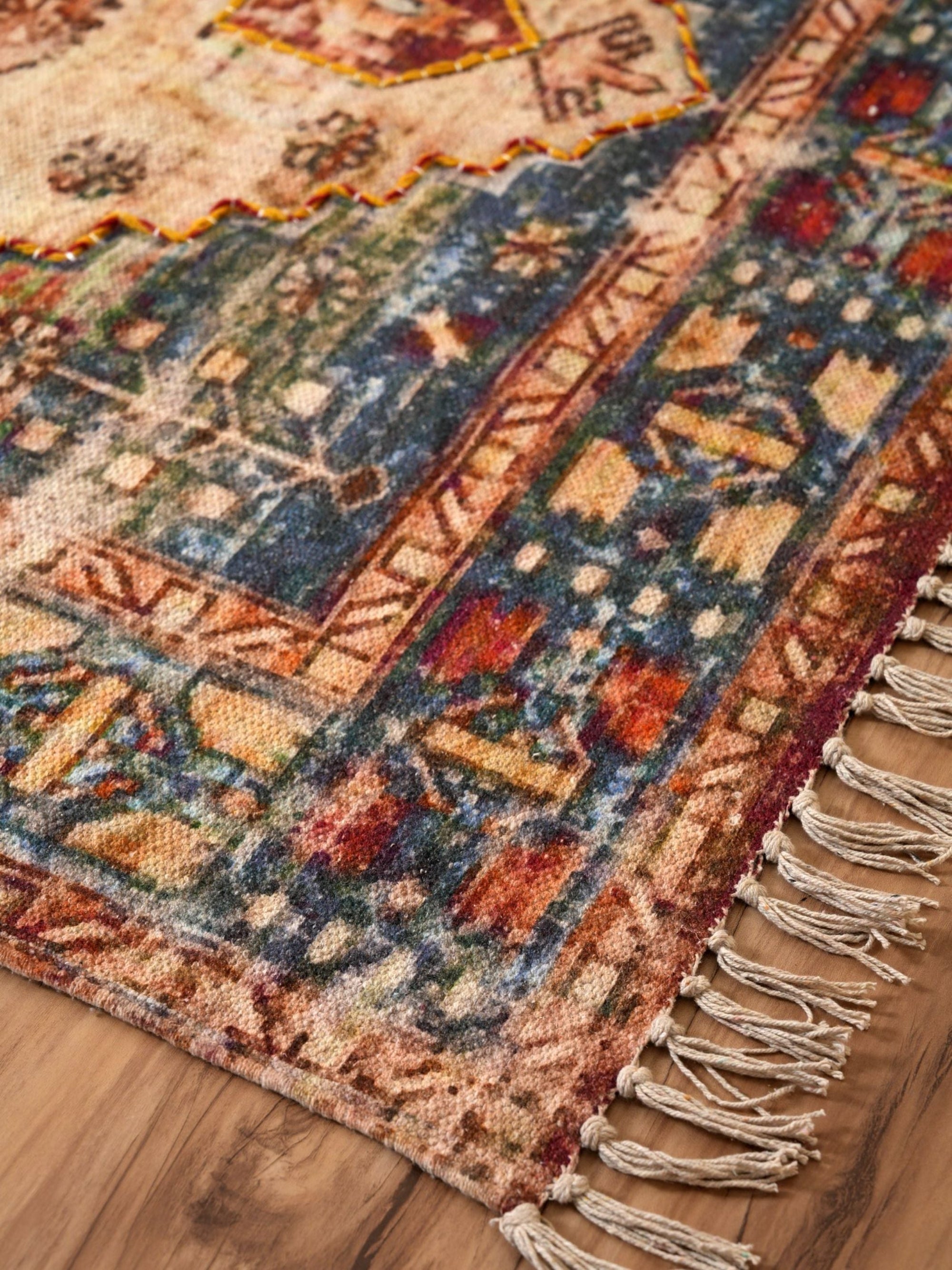 Embroidered Rug - Radiant Reverie